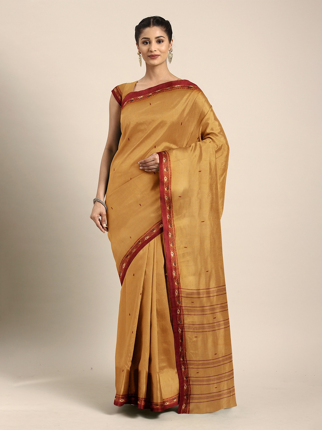 

The Chennai Silks Women Yellow Bengal Tant Cotton Saree