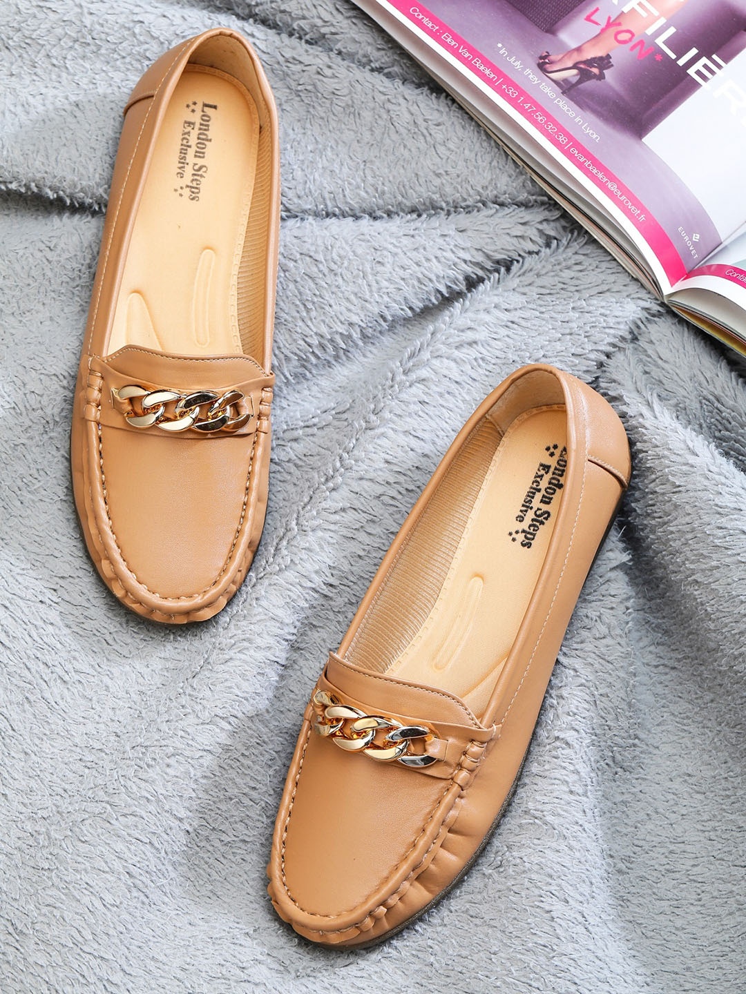 

LONDON STEPS Women Beige Loafers