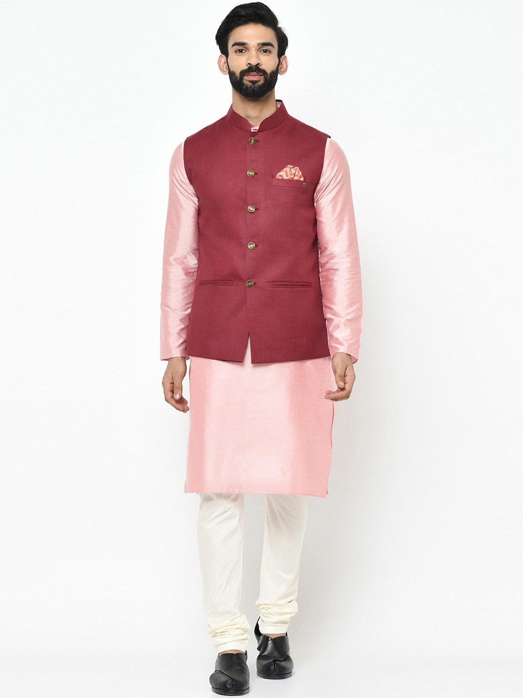 

KISAH Men Maroon Kurta with Churidar