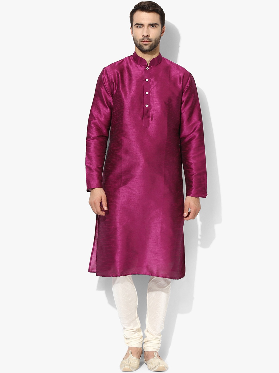 

KISAH Men Purple Kurta with Churidar