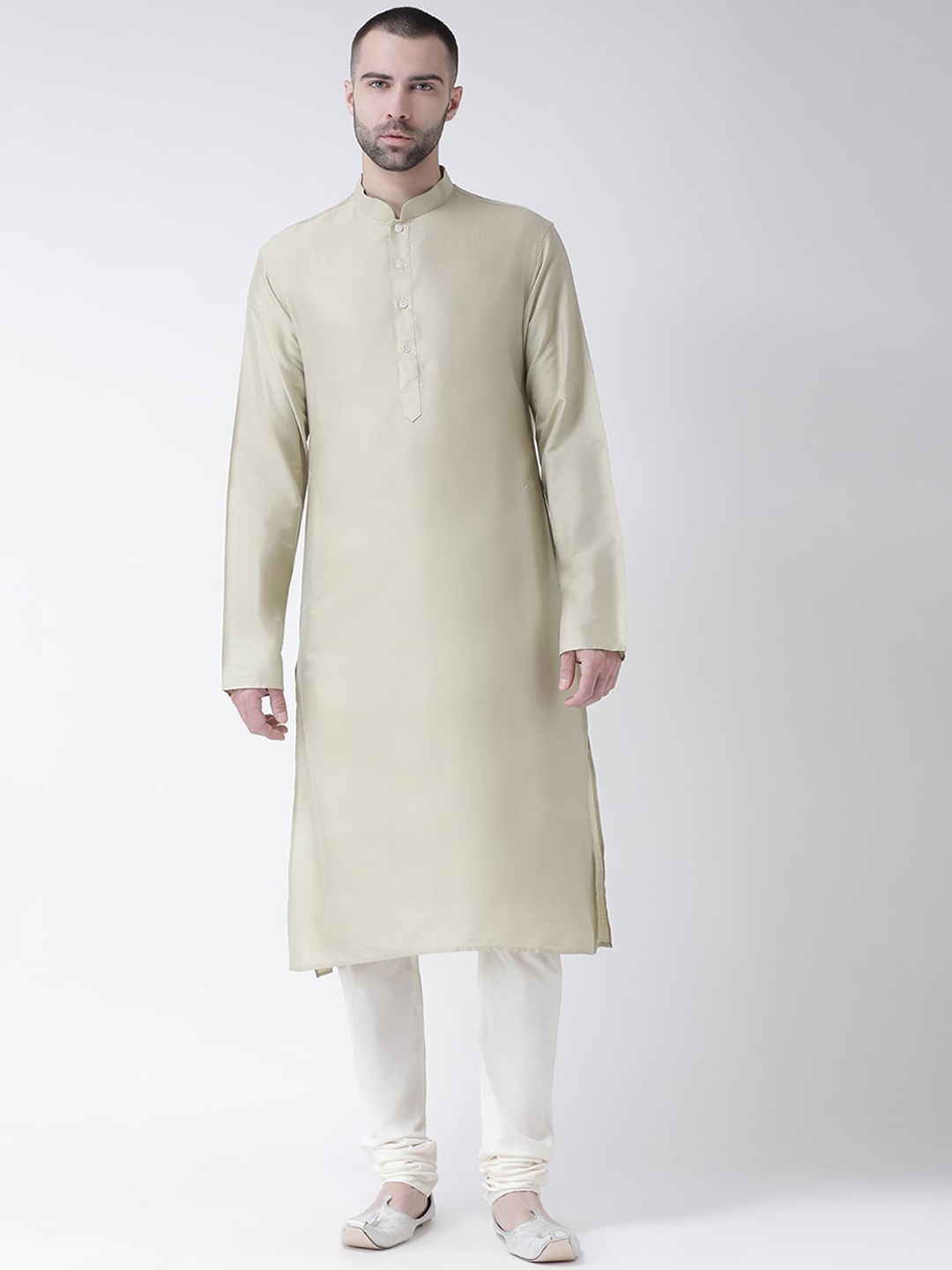 

KISAH Men Green Kurta with Churidar