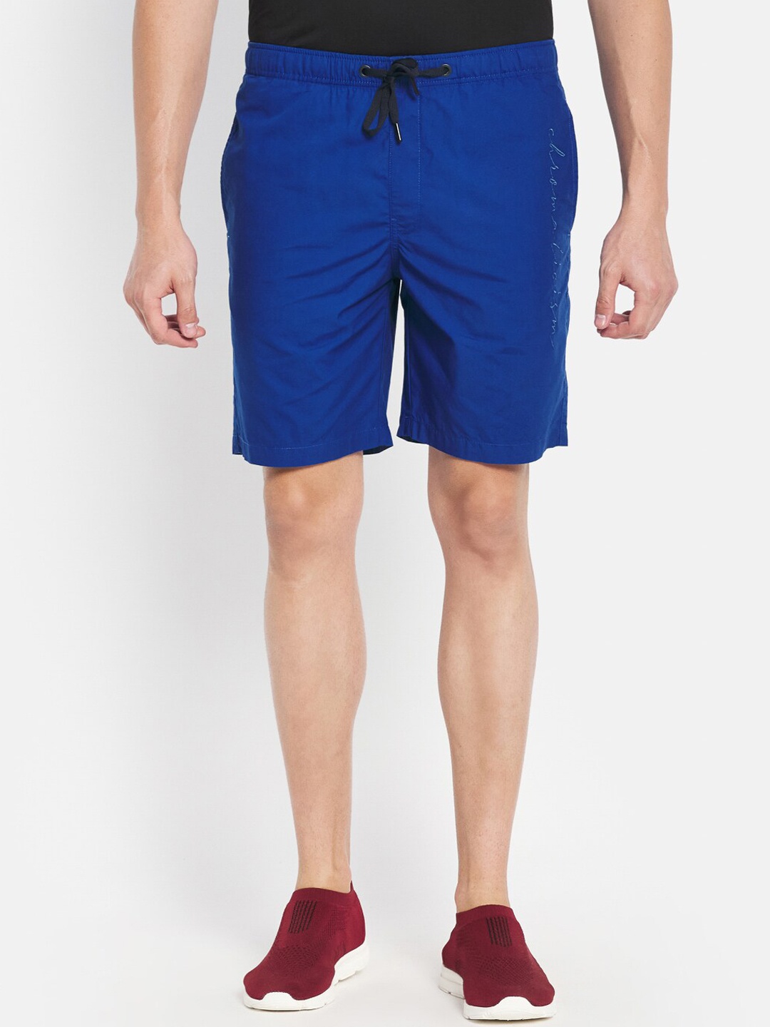 

Octave Men Blue Cotton Sports Shorts