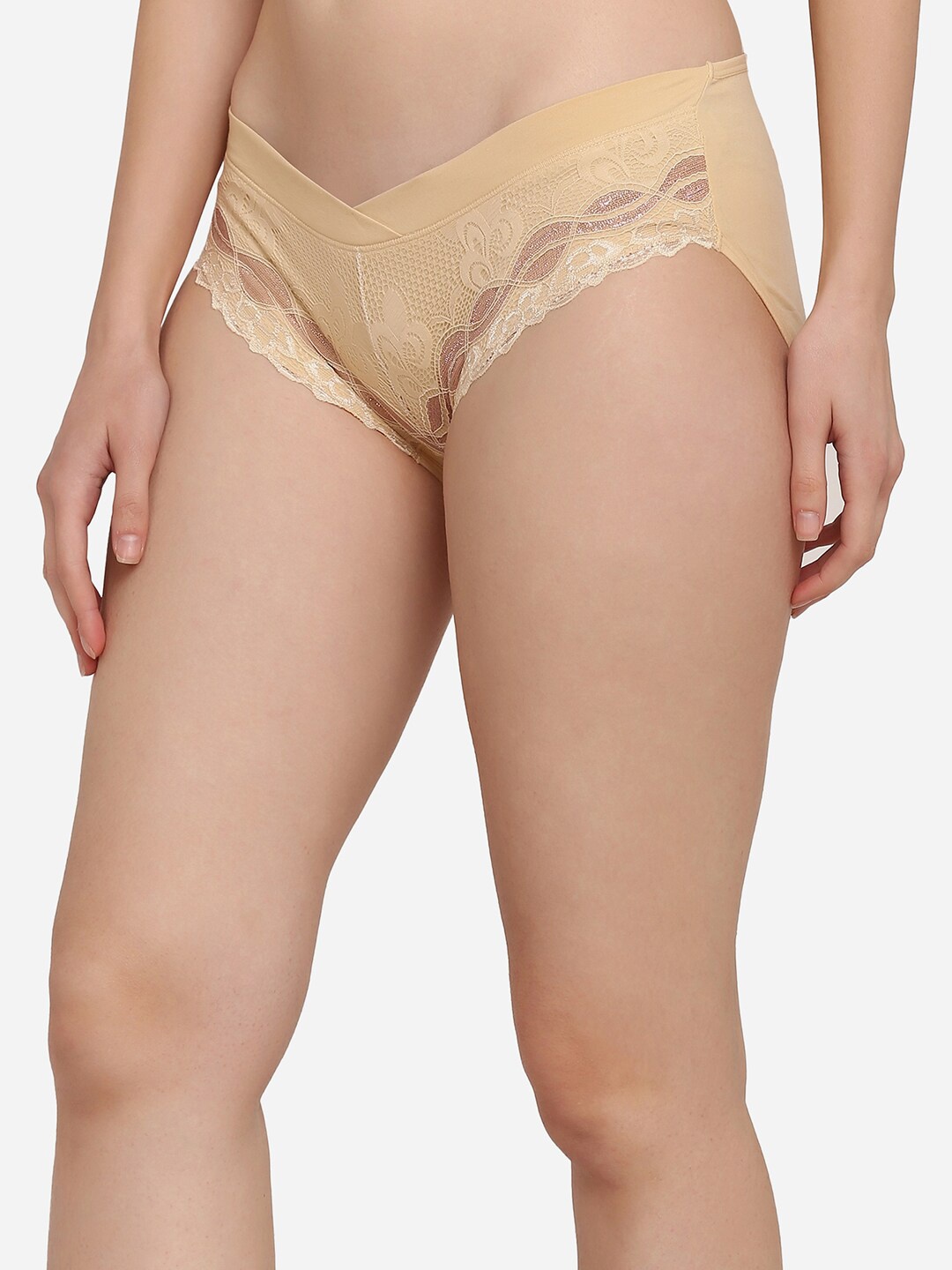 

Da Intimo Women Beige Self Design Cotton Mid-Rise Hipster Briefs DIU-303 BEIGE-C22