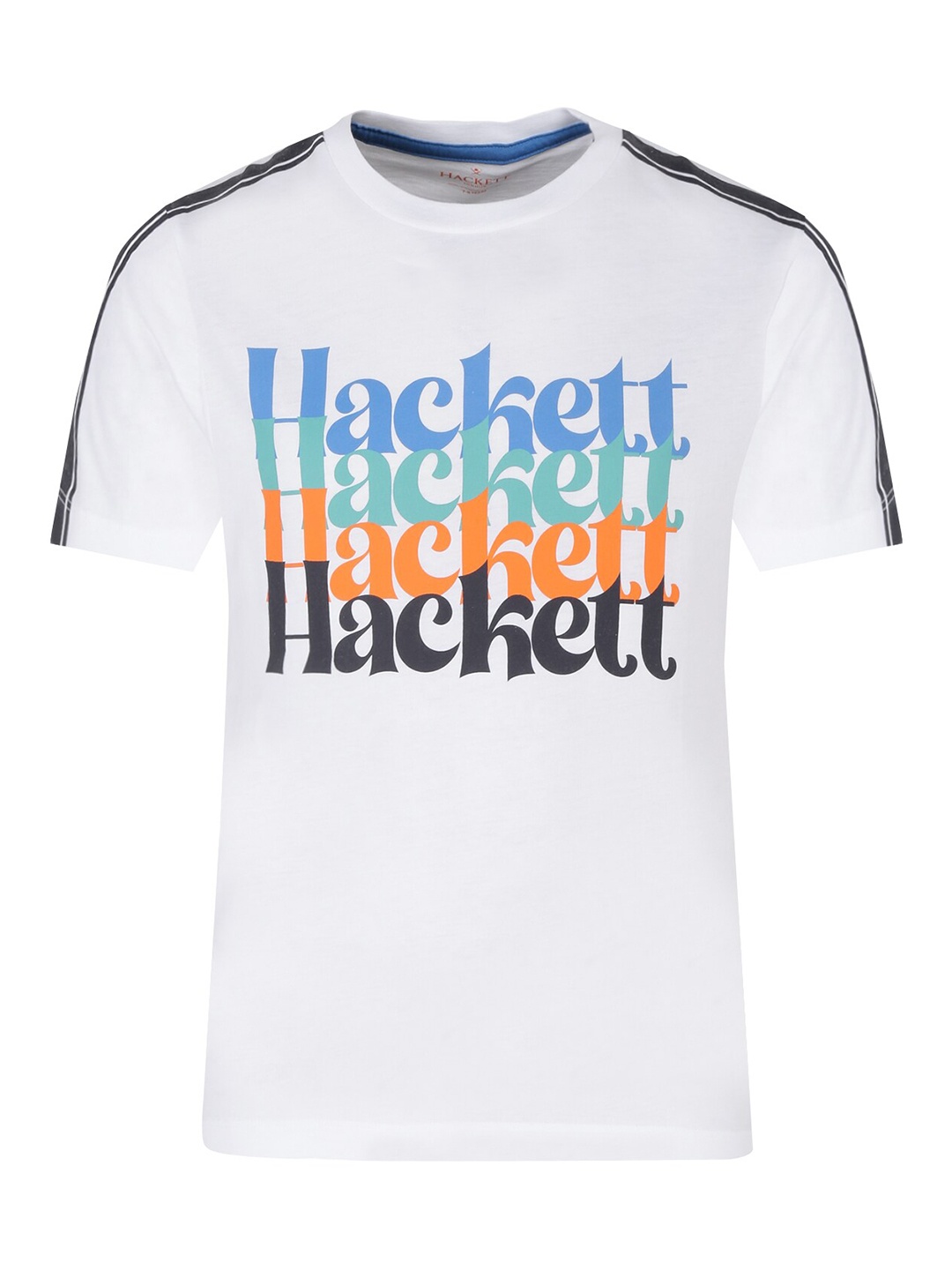 

HACKETT LONDON Boys White Brand Logo Printed Cotton T-shirt