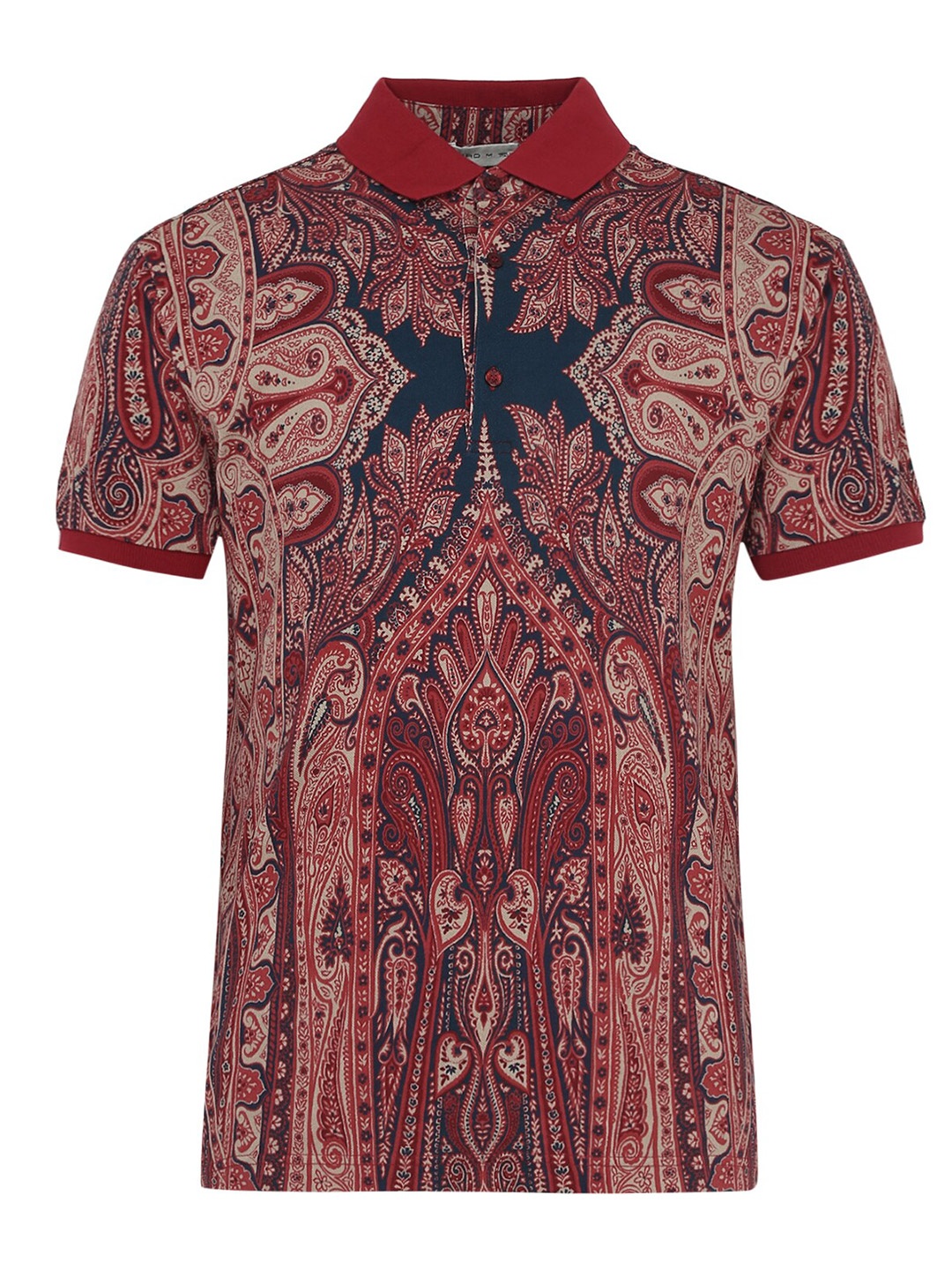 

ETRO Men Red Printed Polo Collar T-shirt