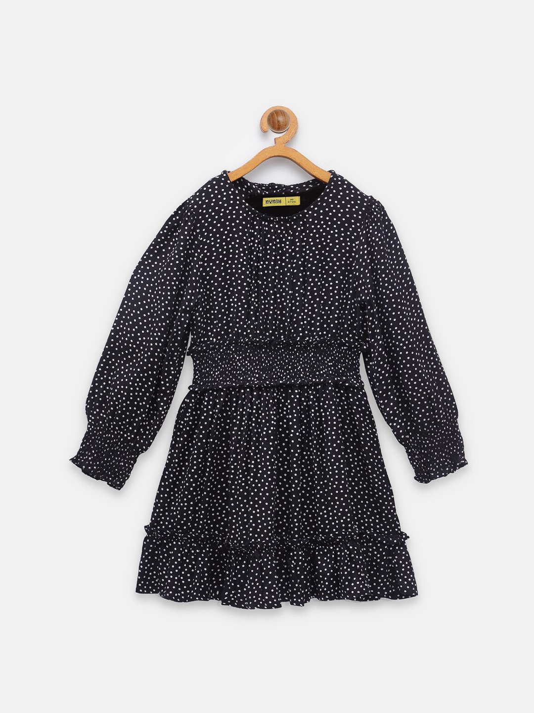 

NYNSH- PlusS Kids Black & White Printed Dress