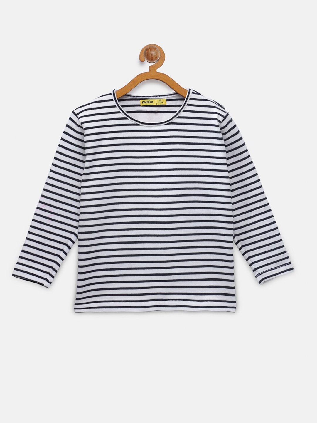 

NYNSH- PlusS Kids Girls Black & White Striped T-shirt