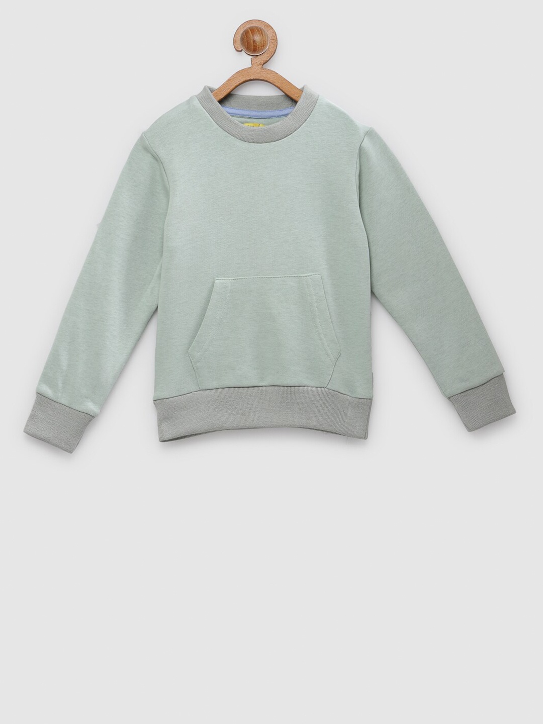 

NYNSH- PlusS Kids Girls Green Solid Sweatshirt