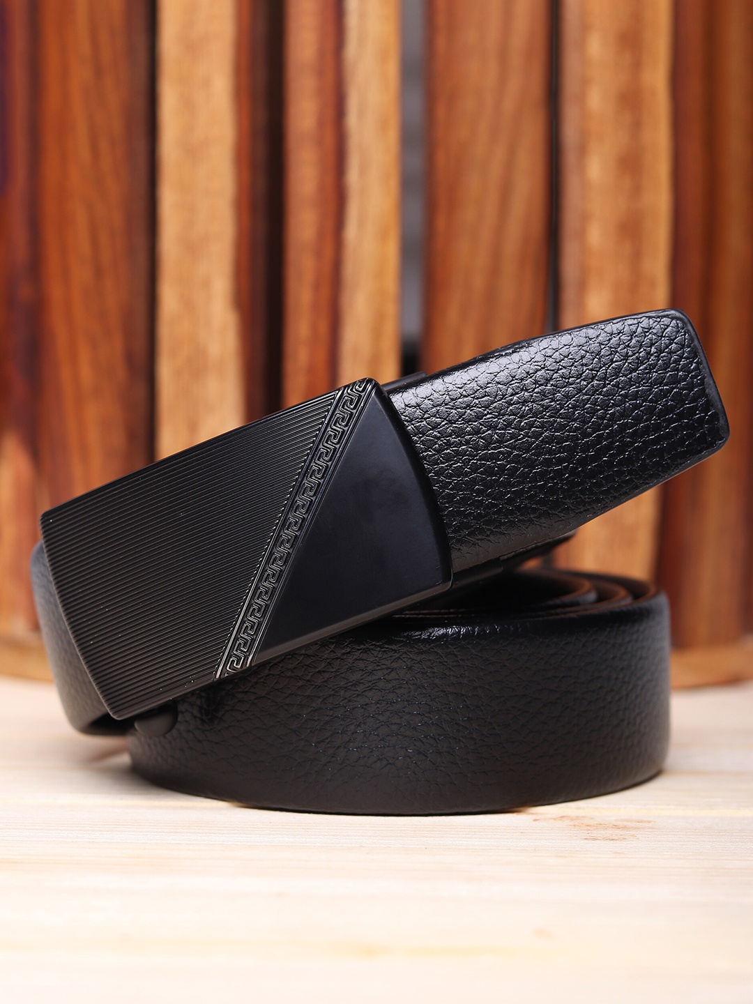 

Kastner Men Black Textured Formal Belt
