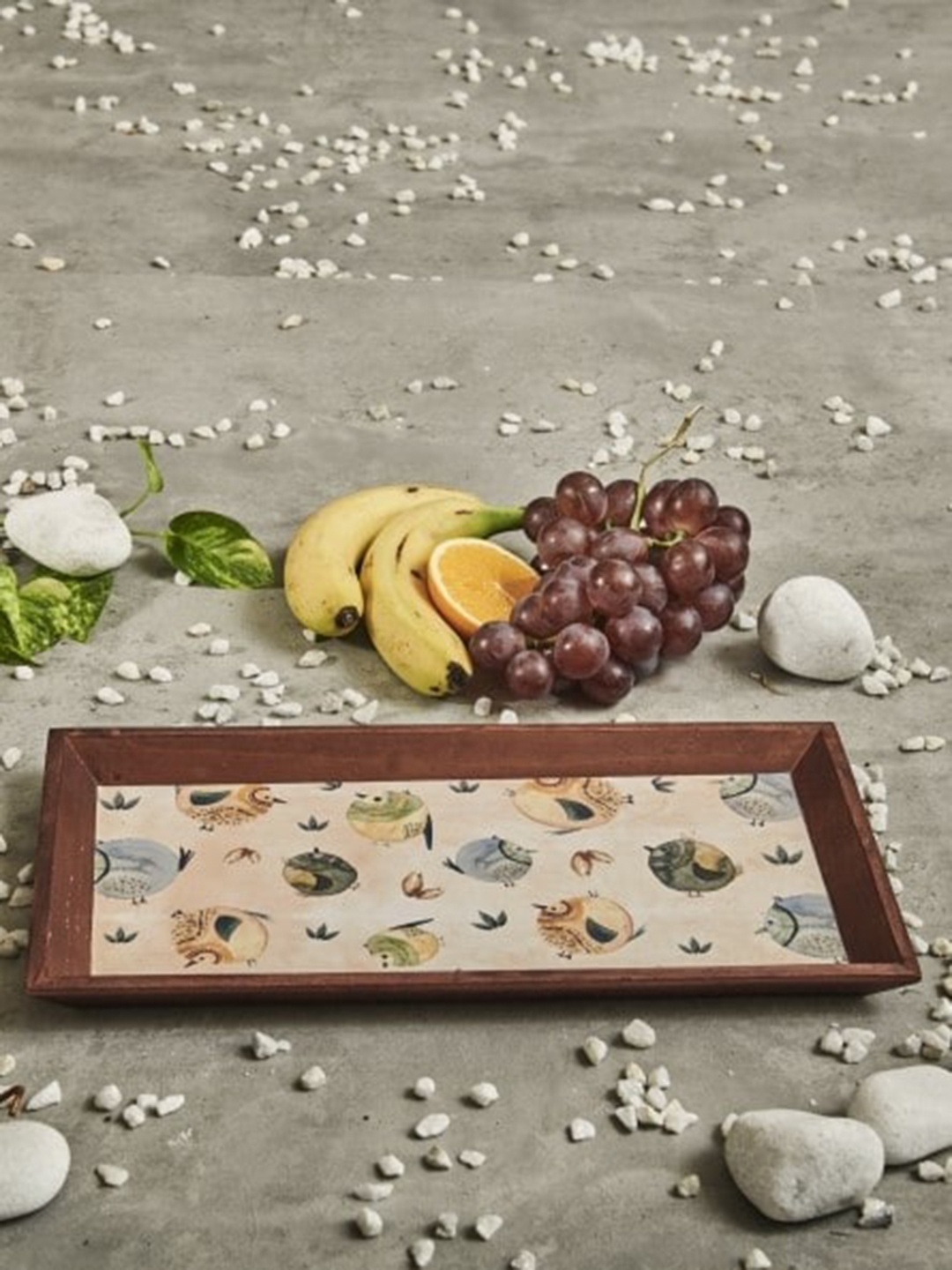 

A Tiny Mistake Black Cute Birds Recentangle Serving Tray