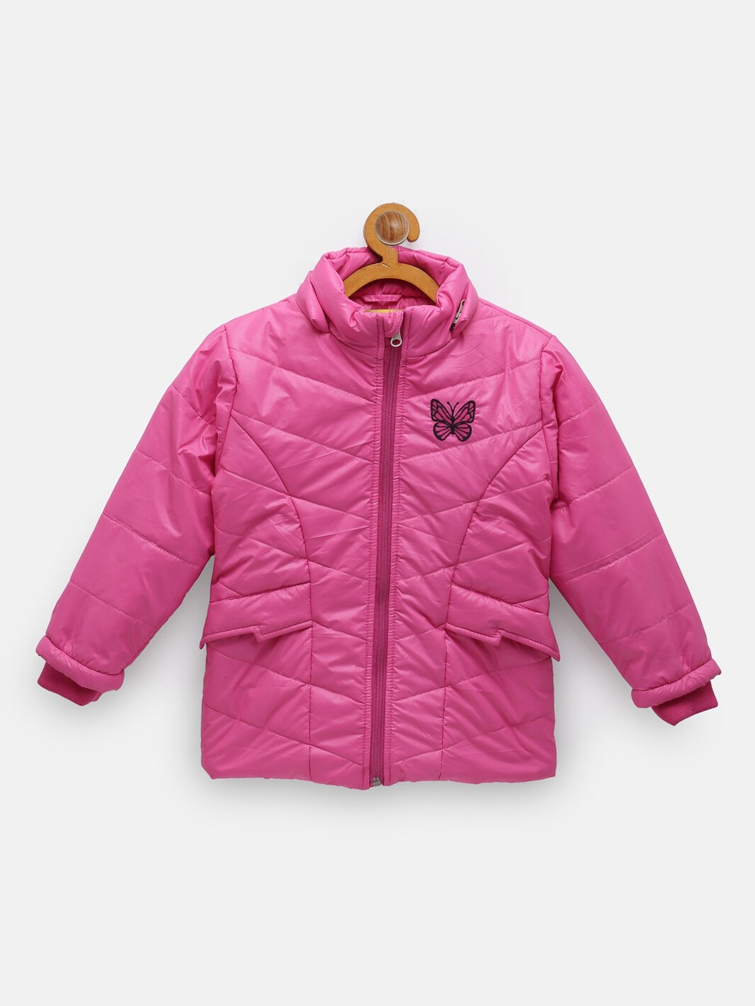 

NYNSH- PlusS Kids Girls Fuchsia Pink Hooded Padded Jacket