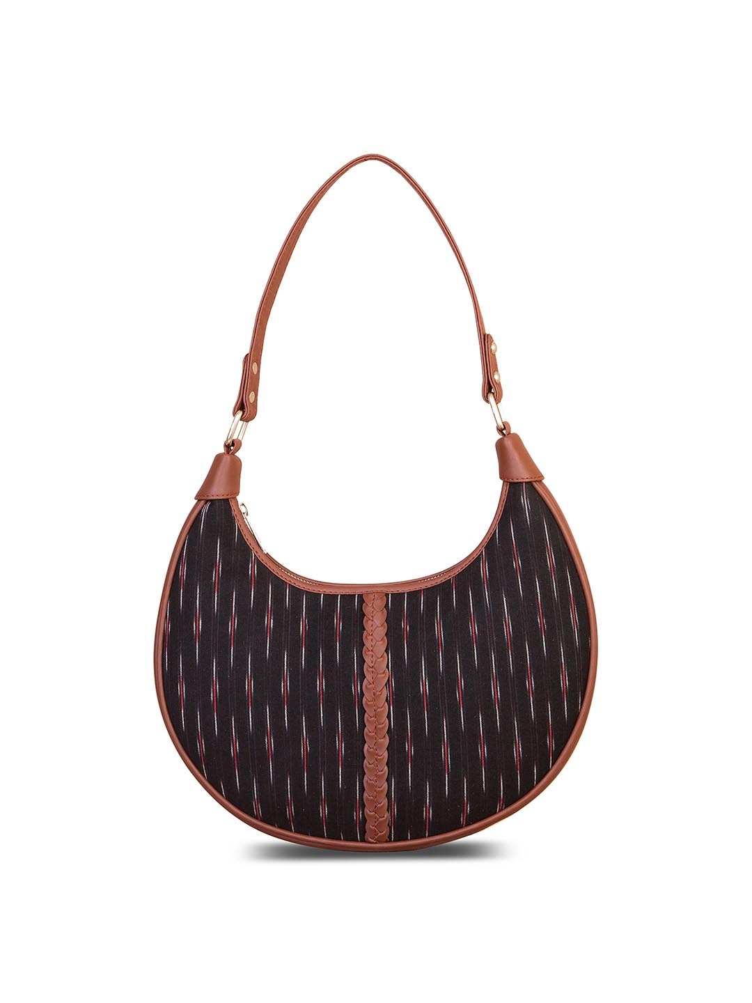 

Zouk Ikat GreRed Ikat Black and Red Hobo Bag