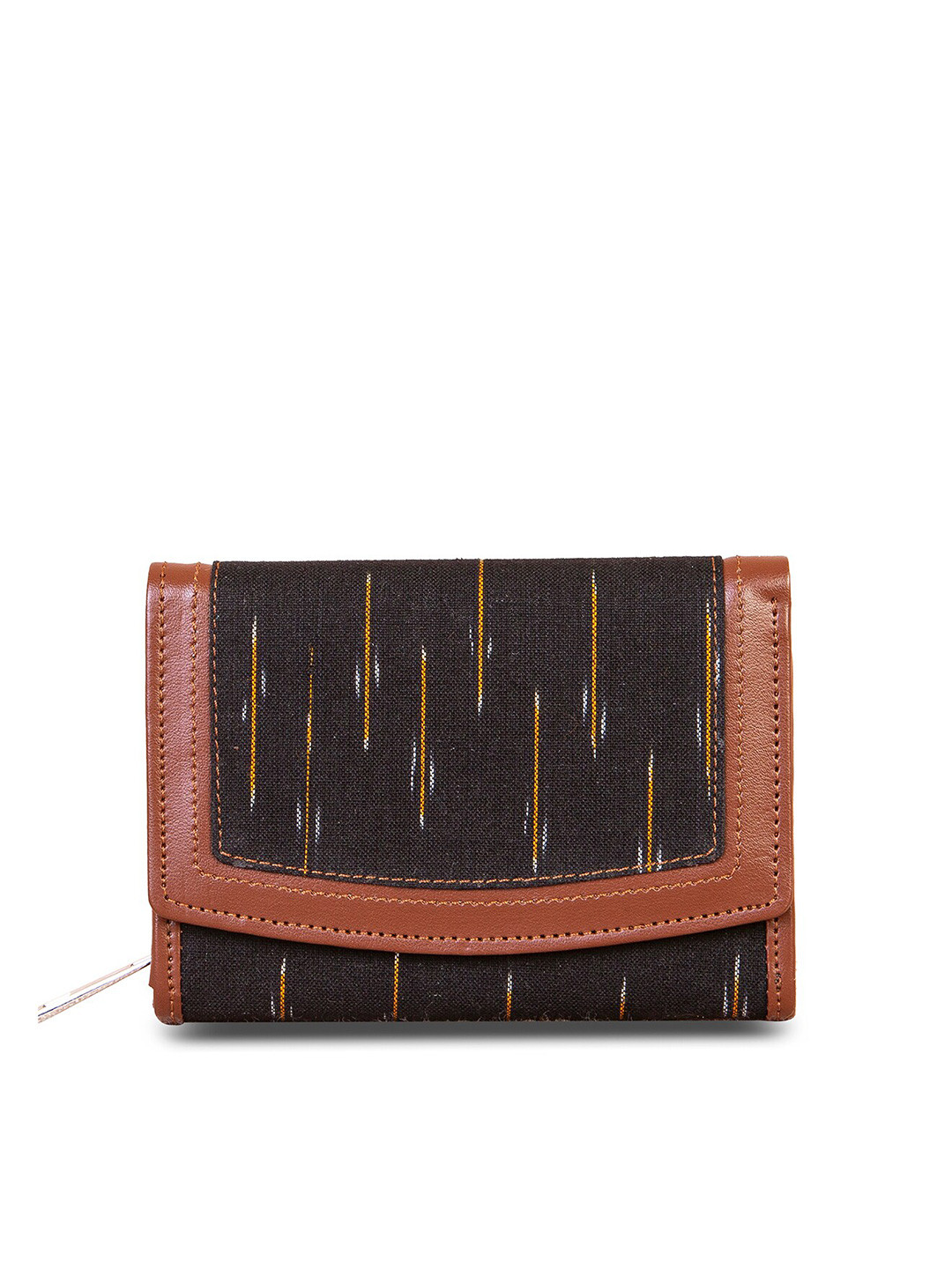 

ZOUK Women Black Ikat Three Fold Wallet