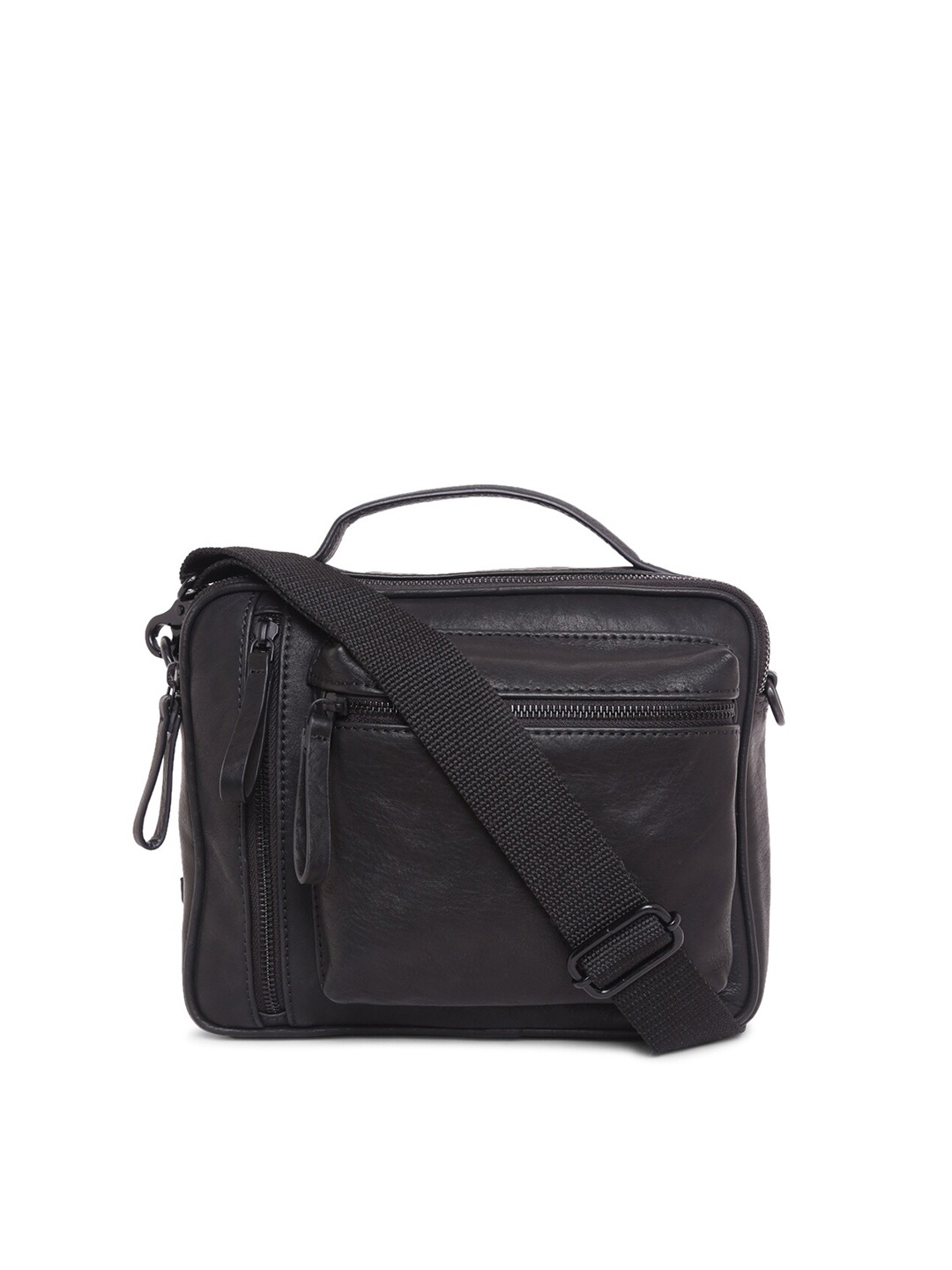 

TOM LANG LONDON Unisex Black Solid Messenger Bag
