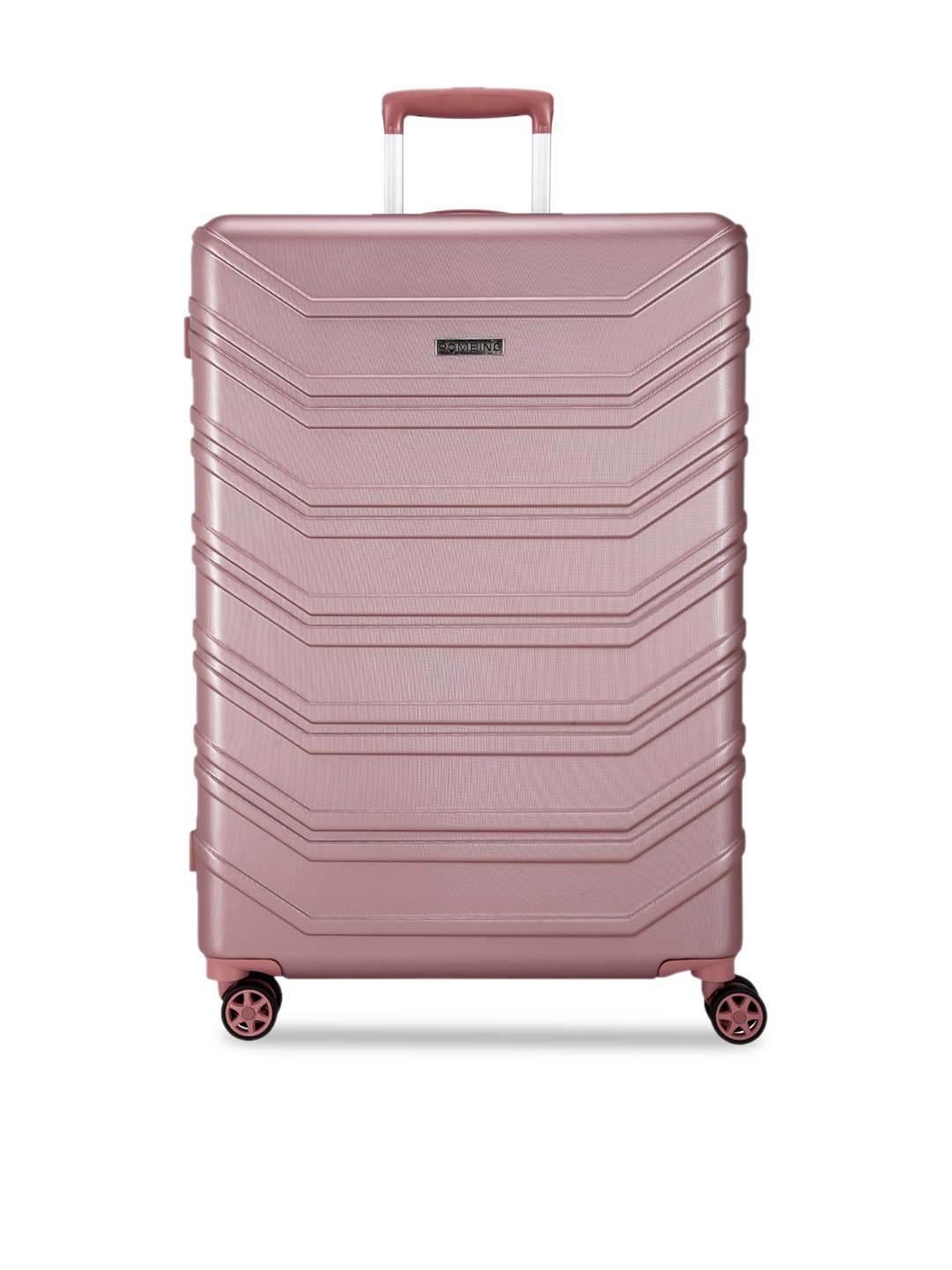 

ROMEING Monopoli Textured Polycarbonate Large Trolley Bag, Rose gold