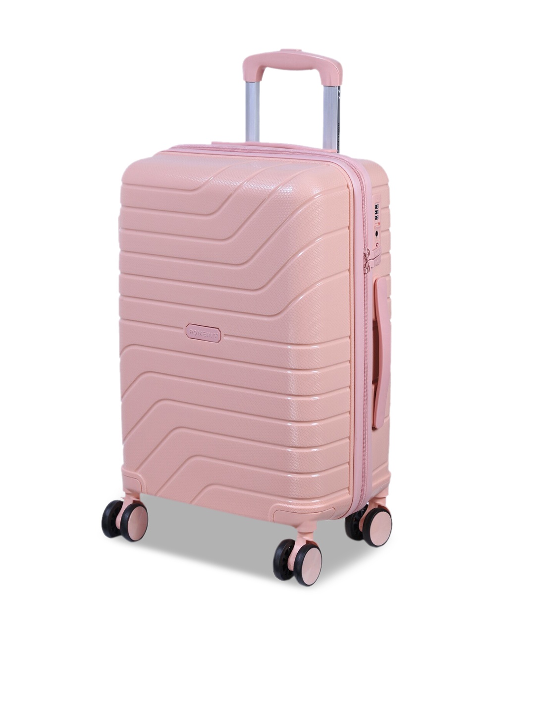 

ROMEING Tuscany Textured Hard Polypropylene Cabin Trolley Suitcase, Pink