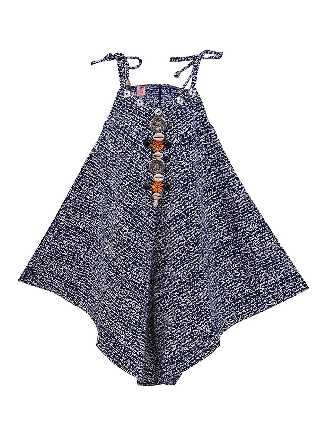 

Wish Karo Navy Blue Asymmetric A-Line Dress