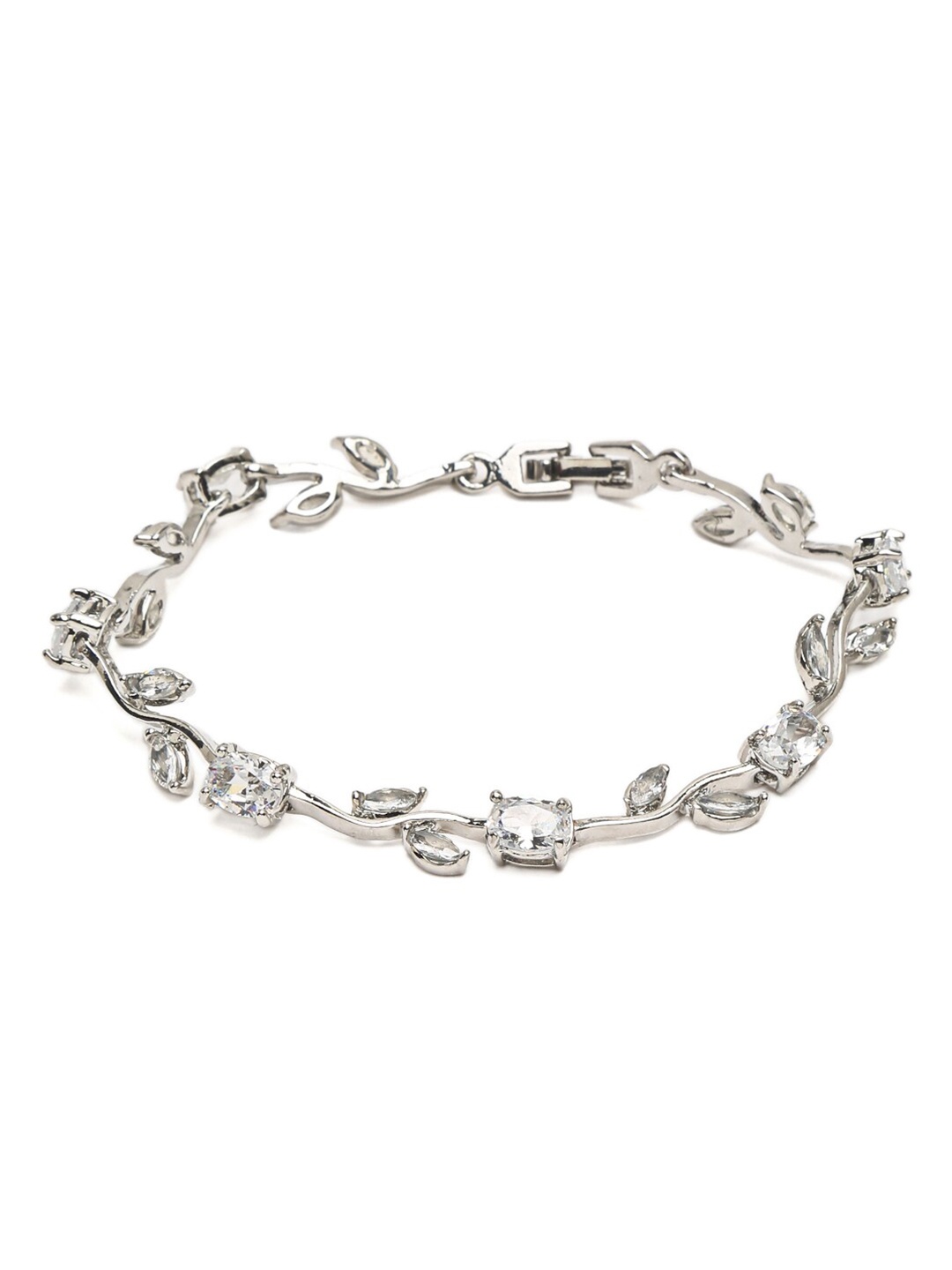 

Celena Cole Women Silver-Plated & White Charm Bracelet