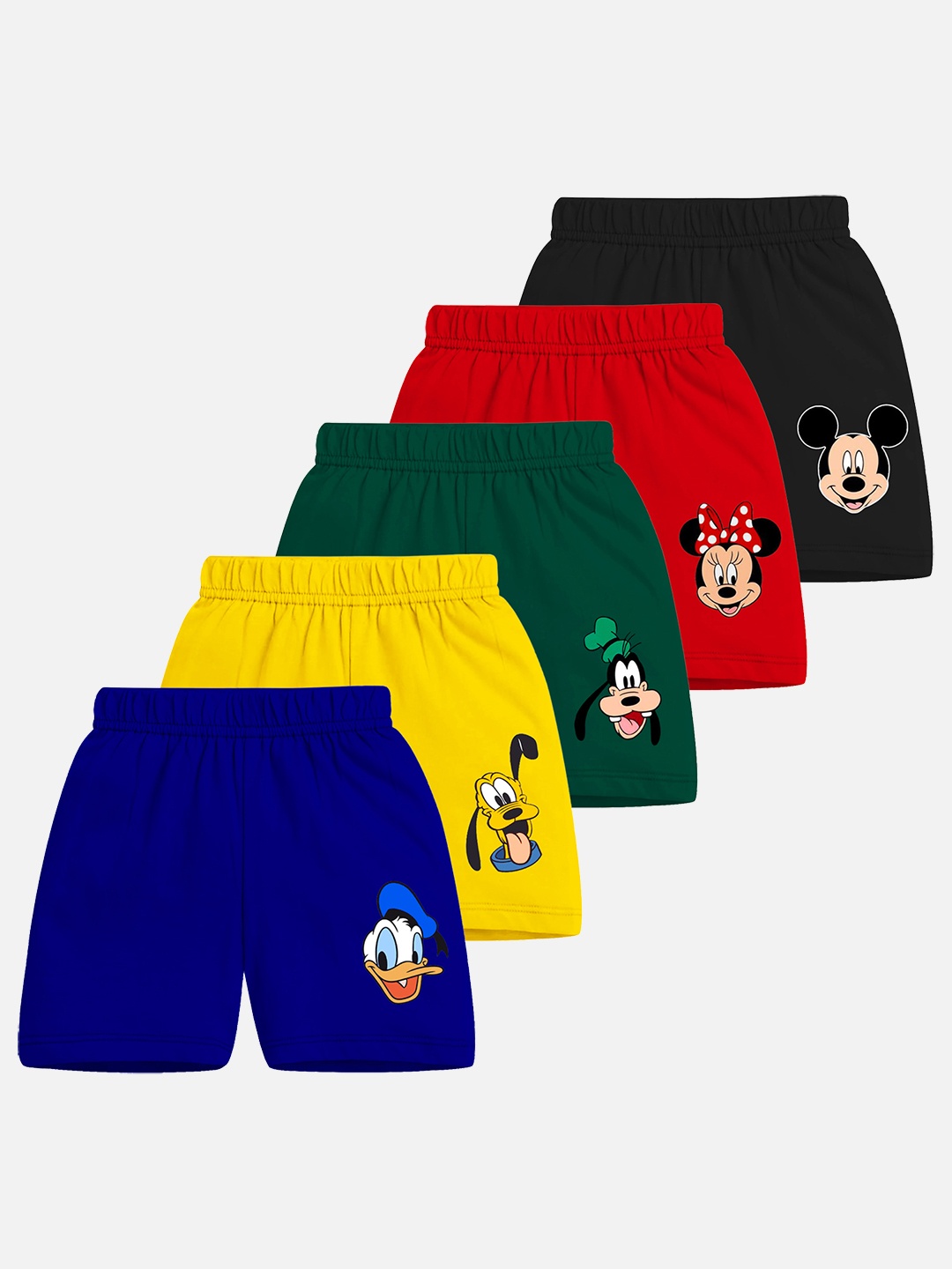 

YK Disney Boys Pack Of 5 Multicoloured Disney Sports Shorts, Multi