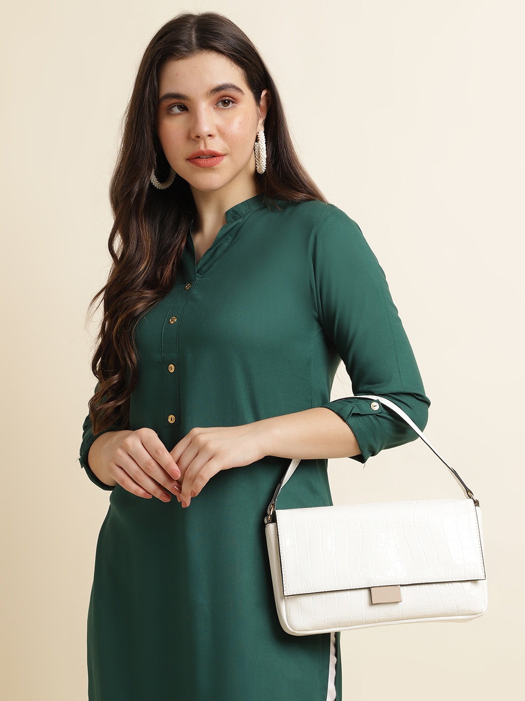 

Fabclub Women Green Kurta