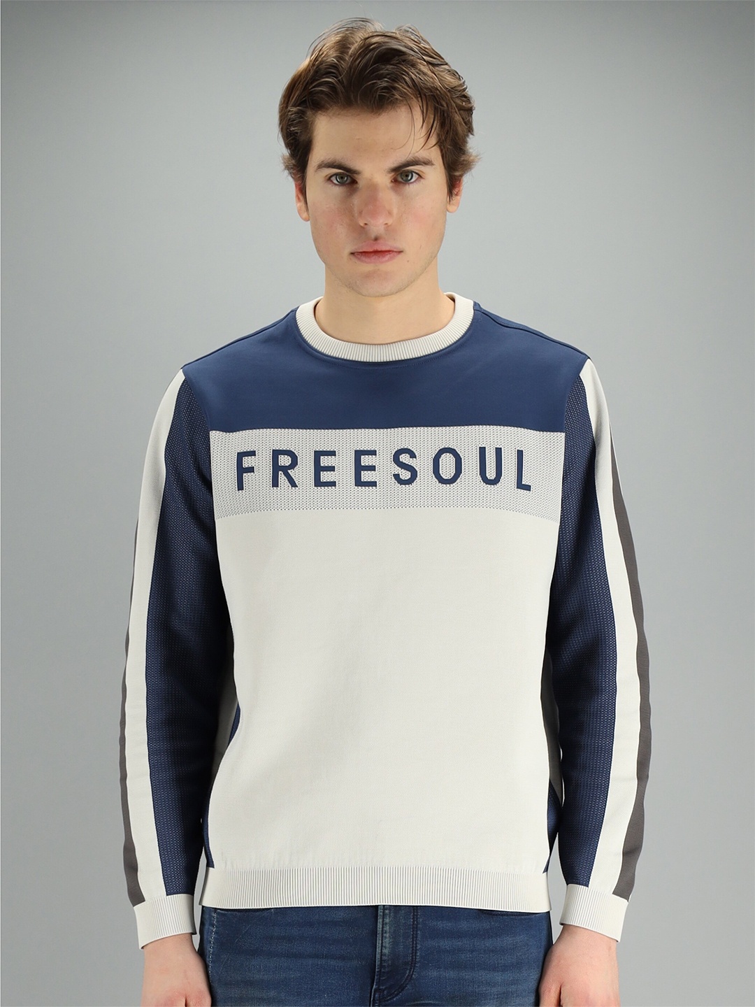 

FREESOUL Men White Printed Sweatshirt