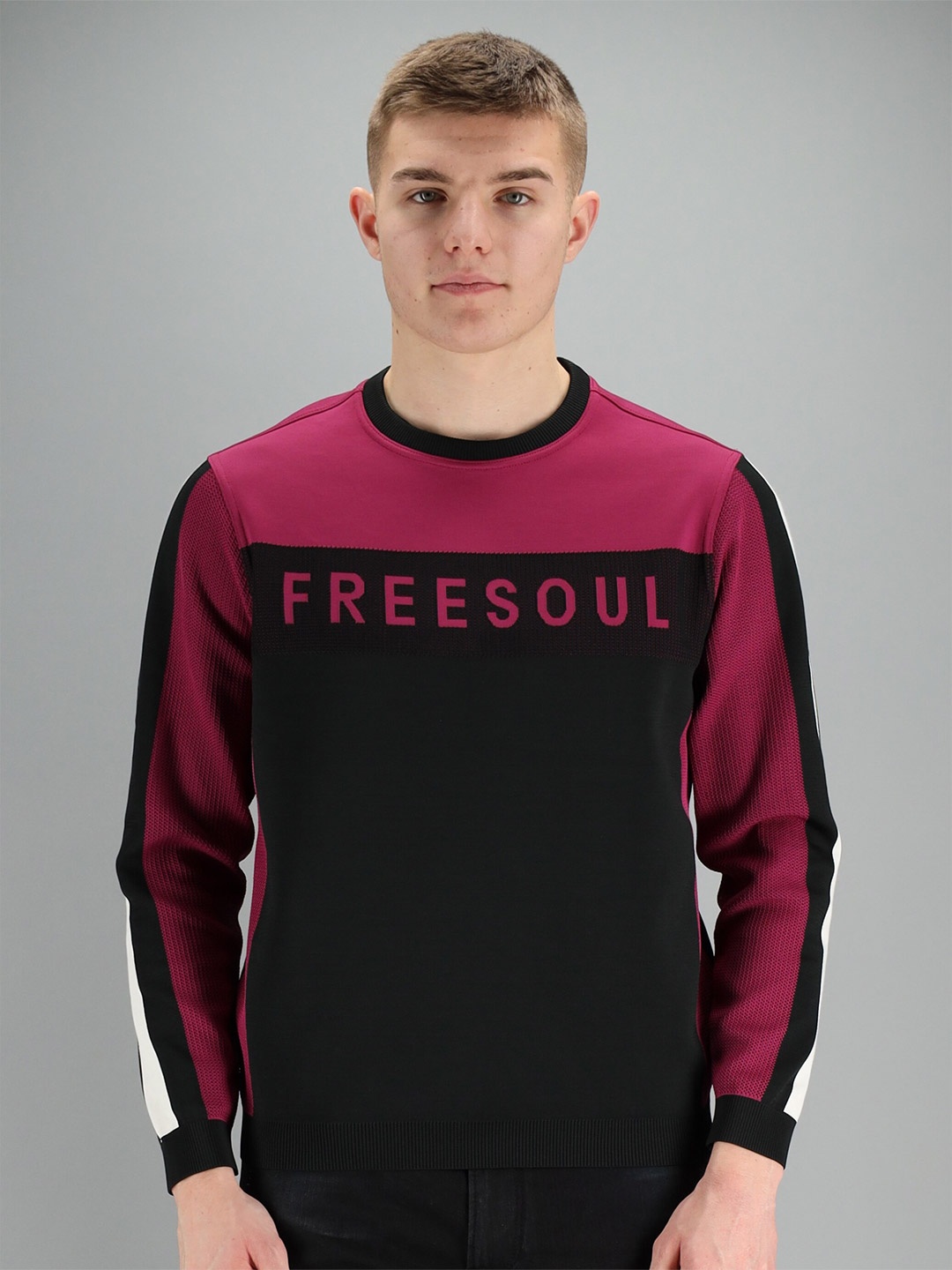 

FREESOUL Men Black Printed Sweatshirt