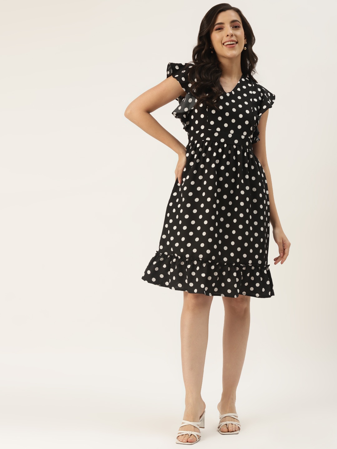 

BRINNS Black & White A-Line Dress