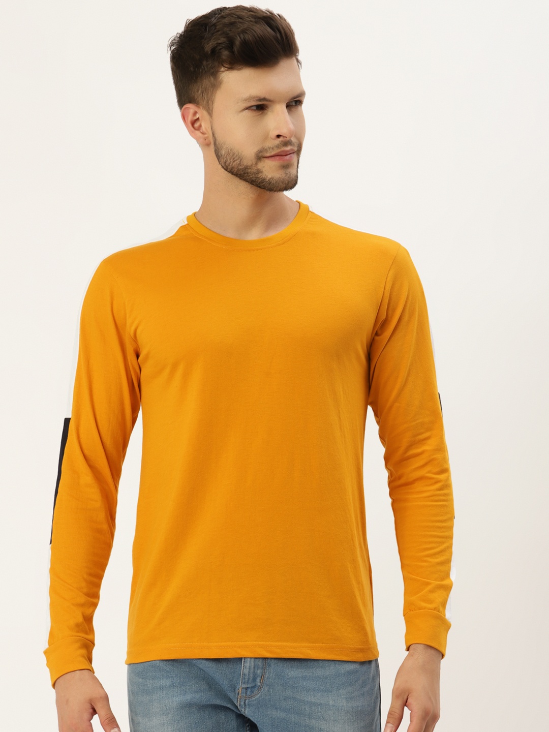 

GESPO Men Mustard Orange T-shirt