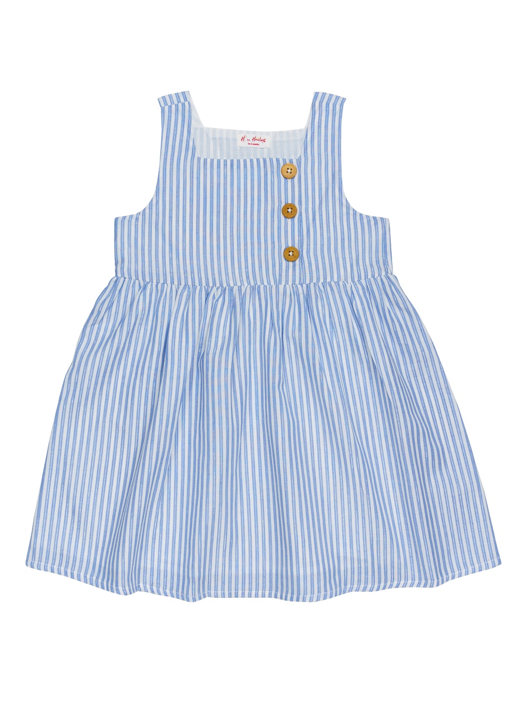 

H By Hamleys Girls Blue & White Striped Fit & Flare Dress