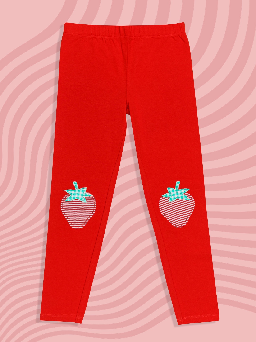 

H By Hamleys Girls Red Strawberry Print Leggings