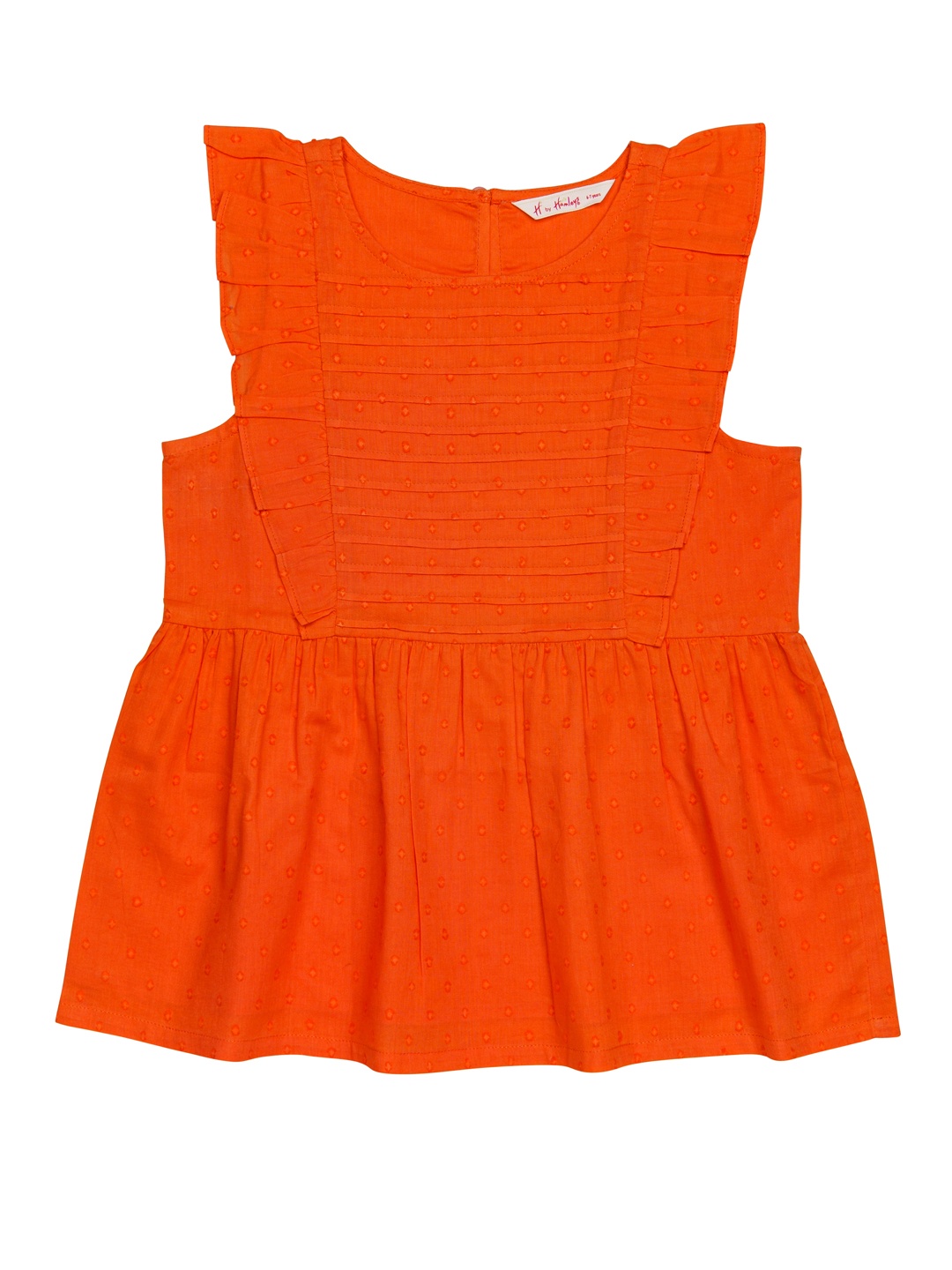 

H By Hamleys Girls Orange Pure Cotton A-Line Dress