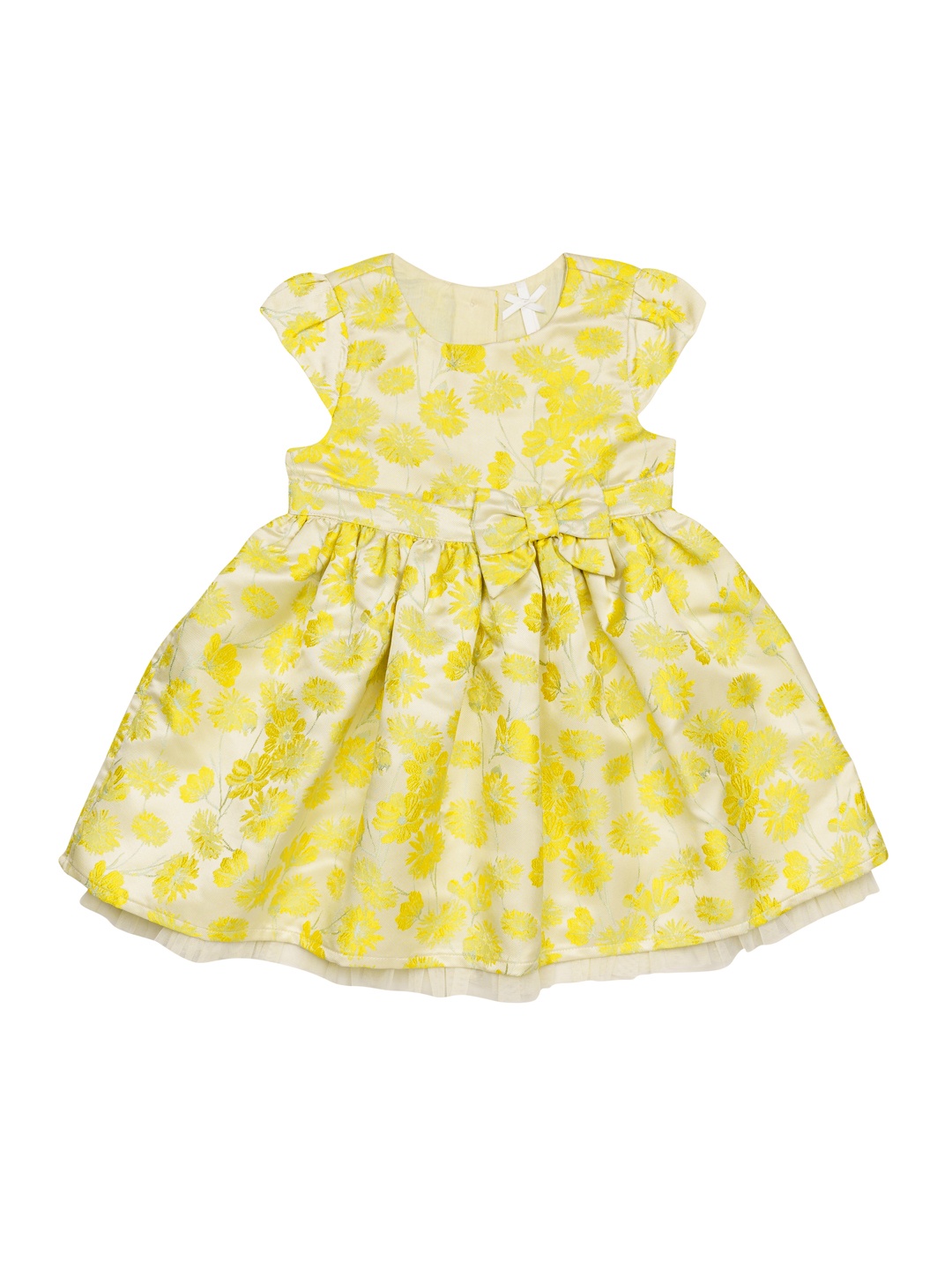 

H By Hamleys Girls Yellow Floral Embroidered Fit & Flare Dress