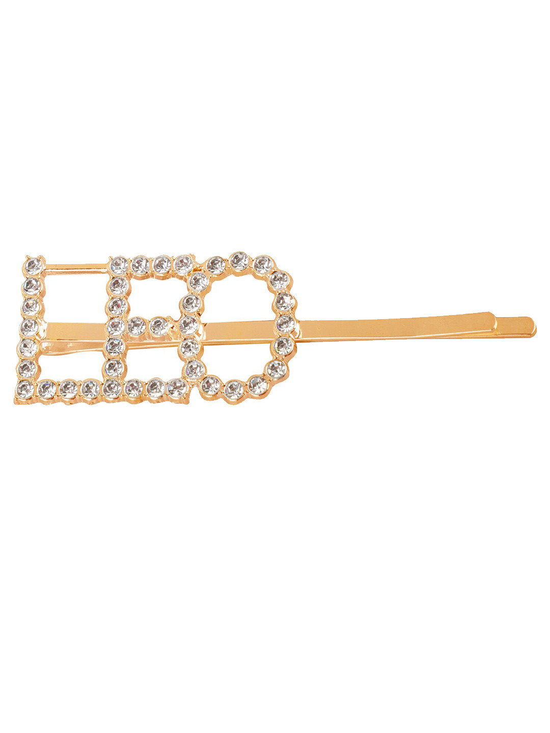 

Vembley Women Gold-Toned & White Embellished Leo Bobby Pin