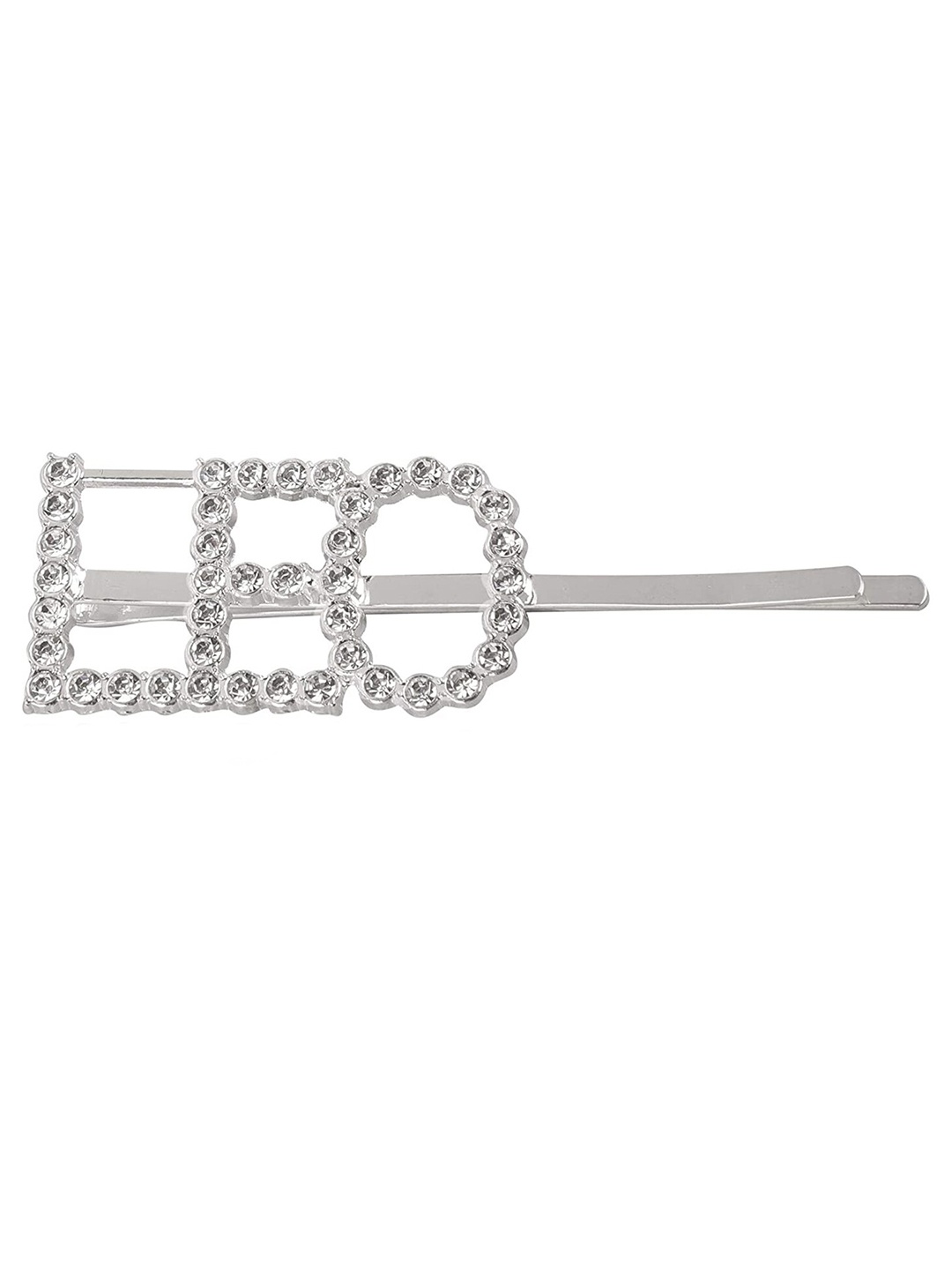 

Vembley Women Silver-Toned & White Embellished Bobby Pins