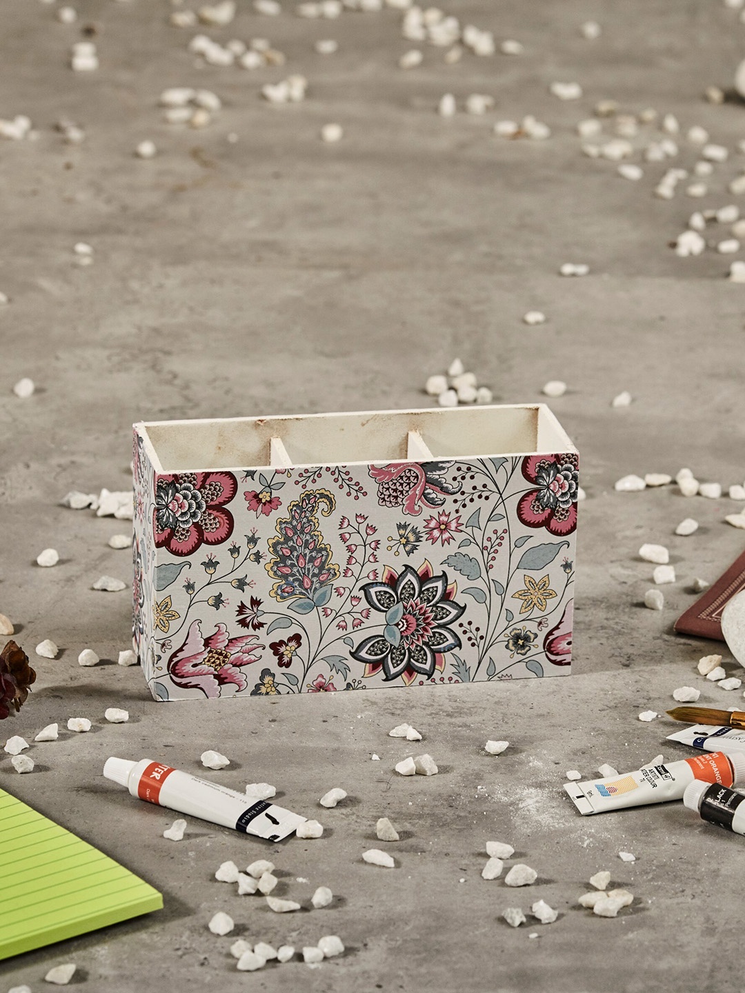 

A Tiny Mistake Taupe Printed Cutlery Holder