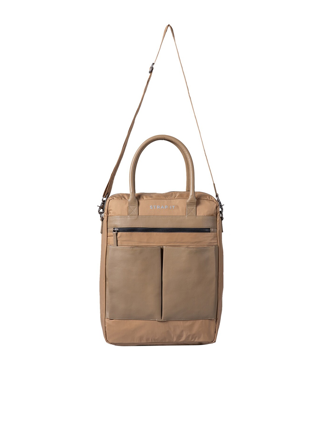 

STRAP IT Unisex Beige Messenger Bag