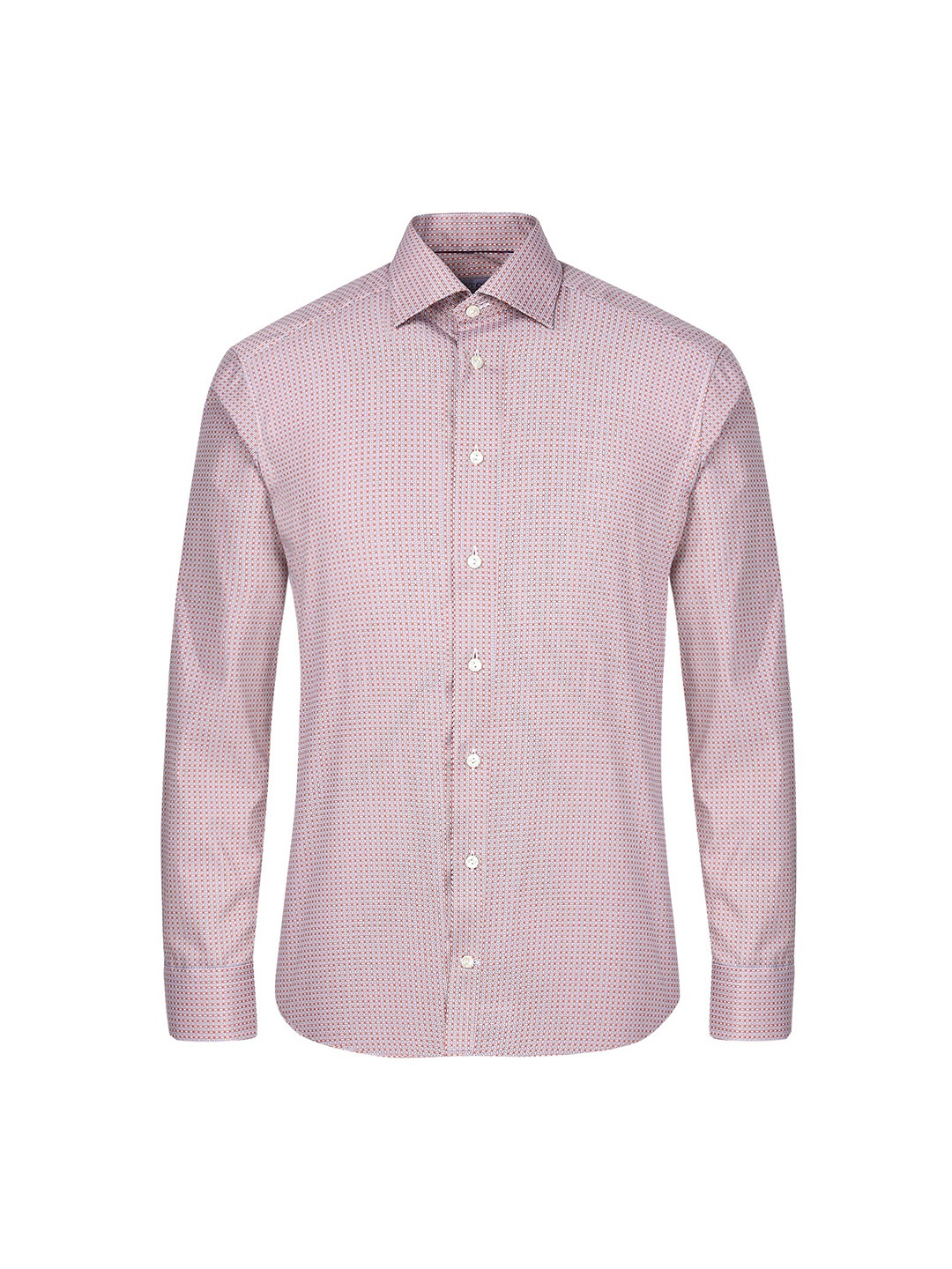 

Eton Men Orange & Grey Printed Cotton Casual Shirt