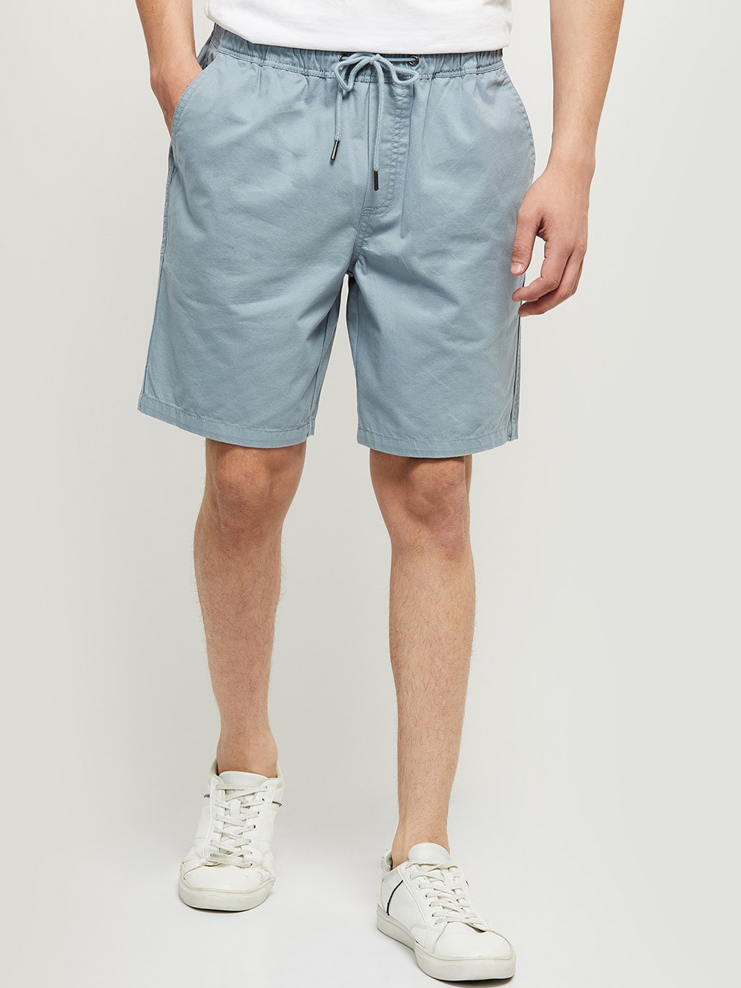 

max Men Blue Regular Fit Cotton Shorts