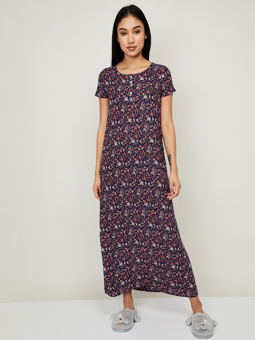 

Ginger by Lifestyle Burgundy Floral Maxi Dress