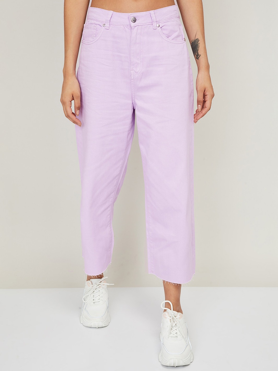 

Ginger by Lifestyle Purple Flared Cotton Jeans