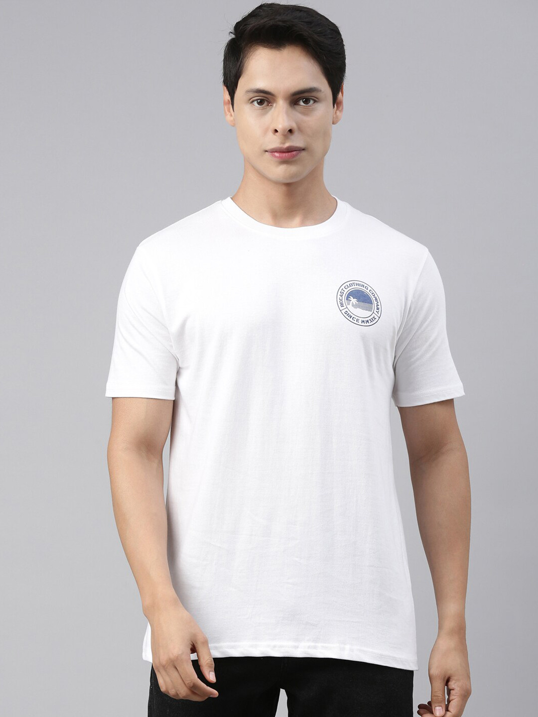 

recast Men White Pure Cotton T-shirt
