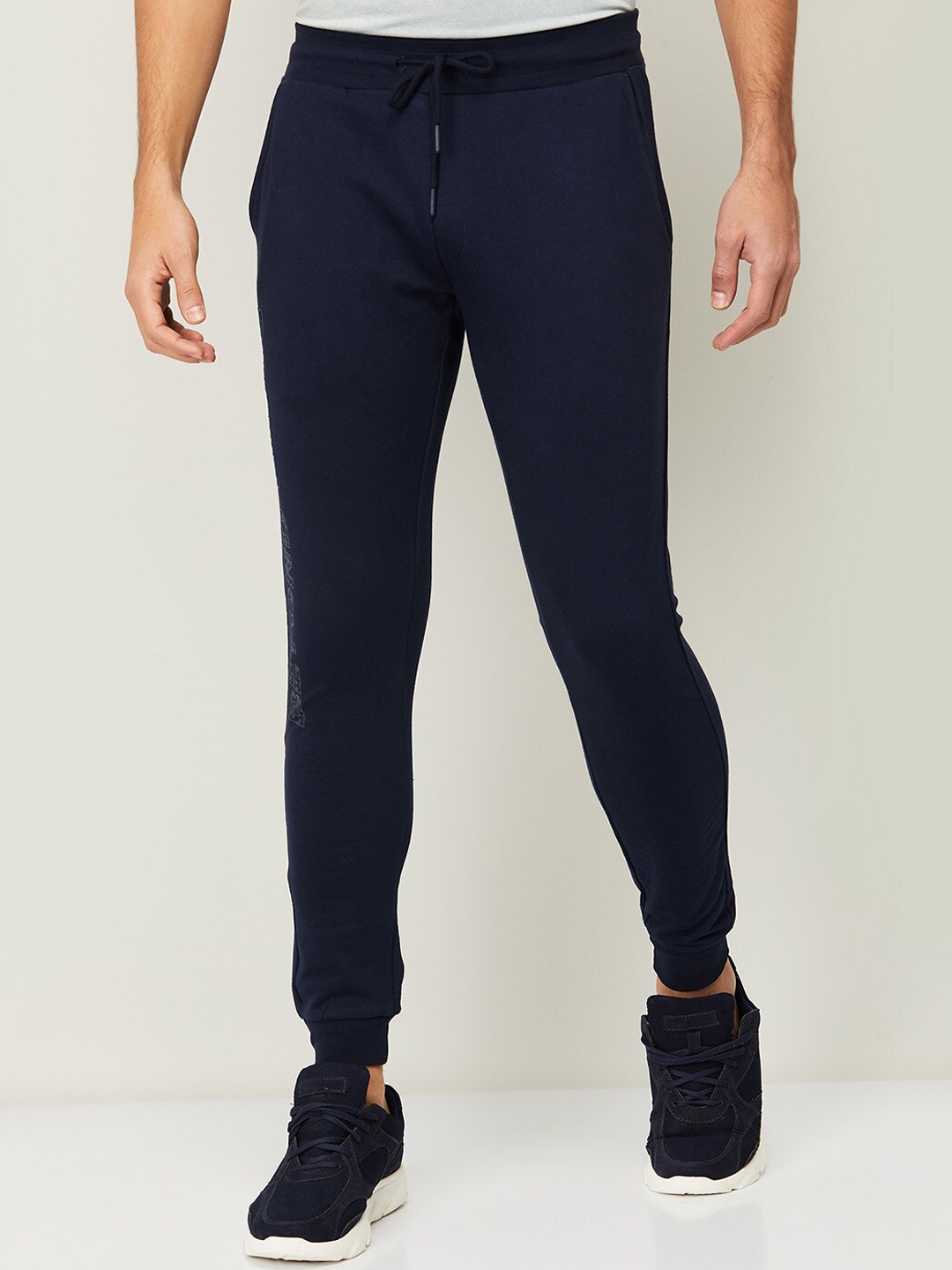 

Kappa Men Navy Blue Solid Cotton Joggers