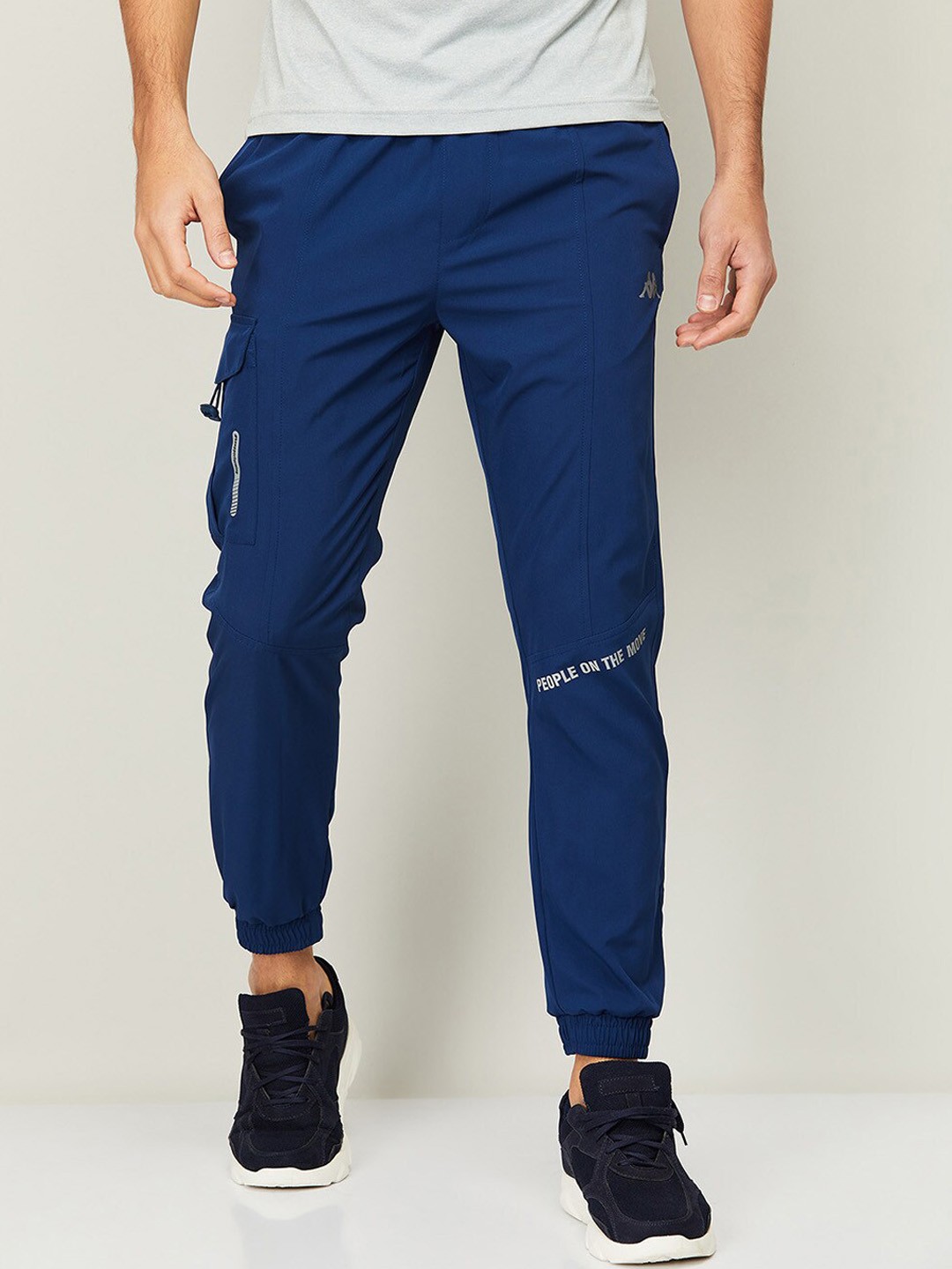 

Kappa Men Blue Solid Slim-Fit Joggers