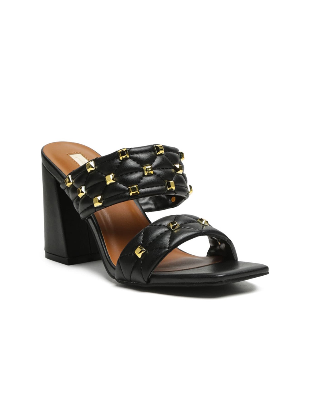 

London Rag Black Party Fischer Block Heel Sandals