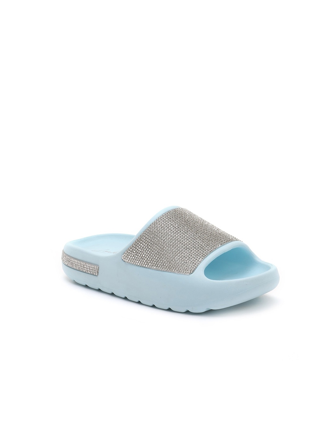 

London Rag Blue Platform Slide Sandals