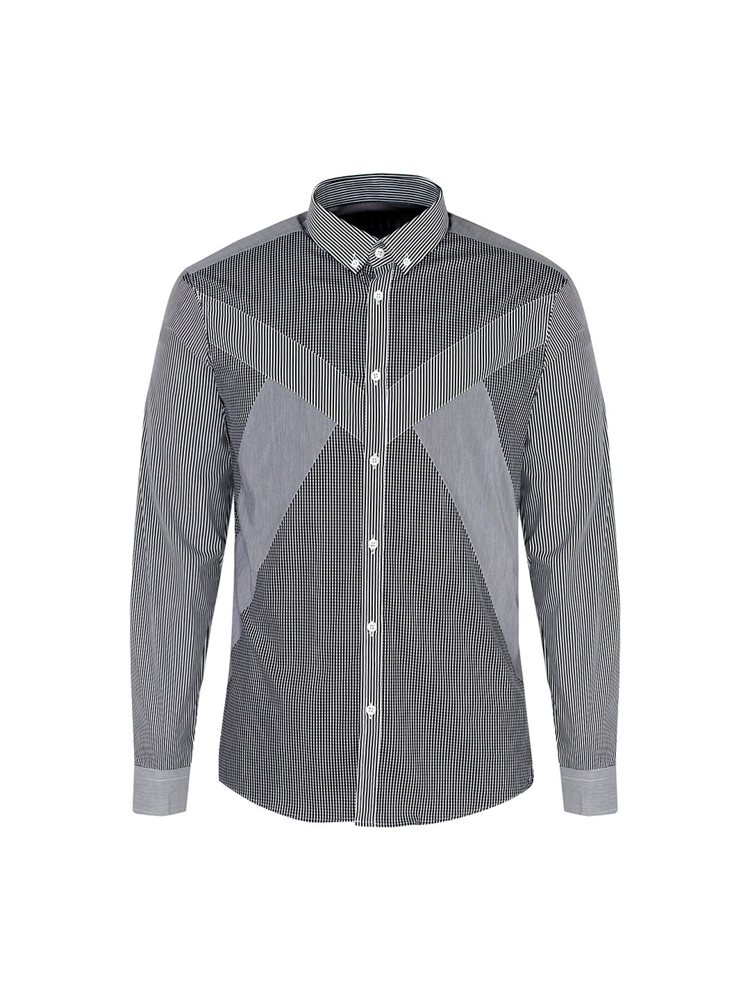 

LH URBAN Men Black & White Striped Cotton Casual Shirt