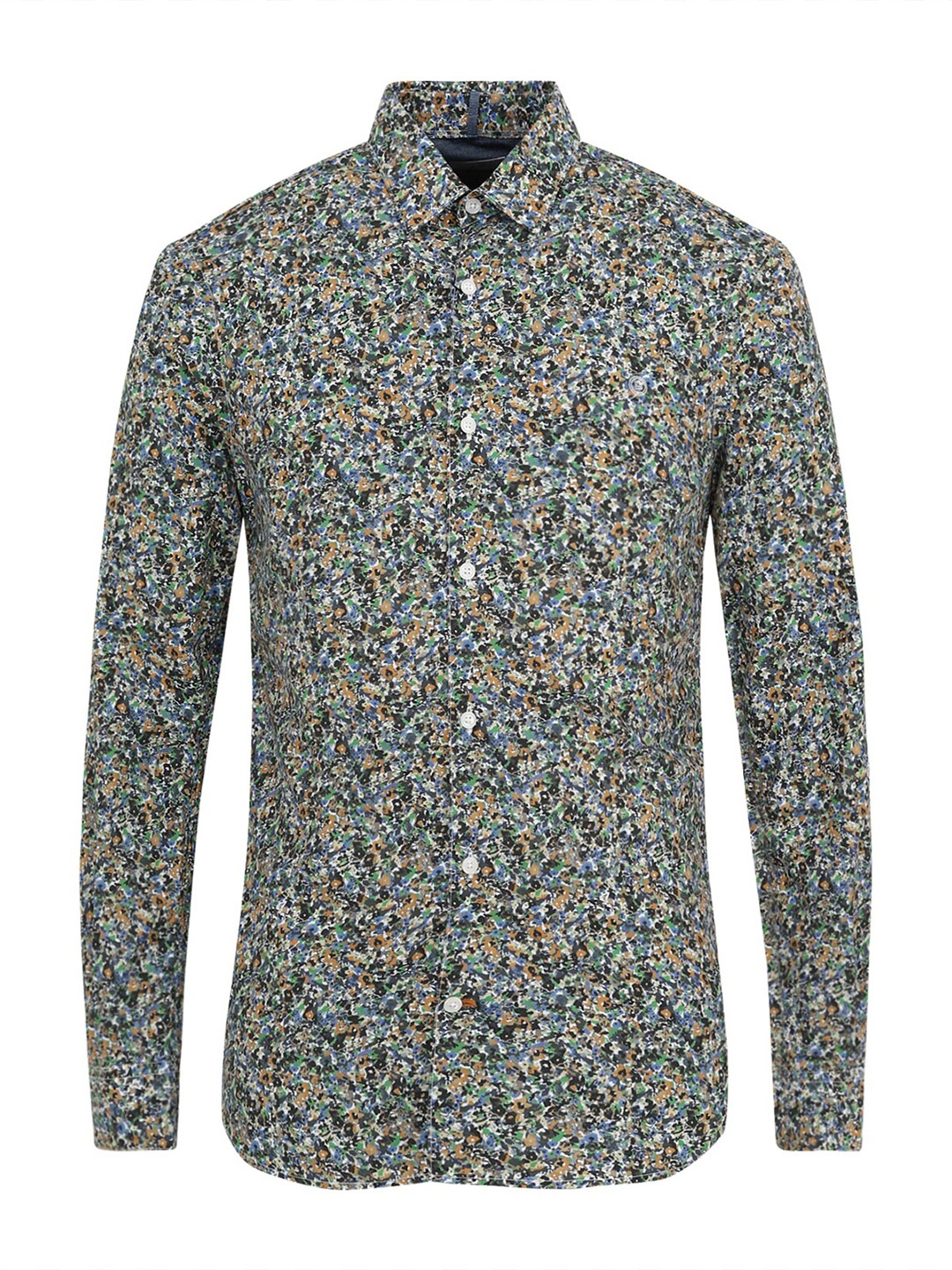 

SERGE BLANCO Men Blue Printed Casual Shirt