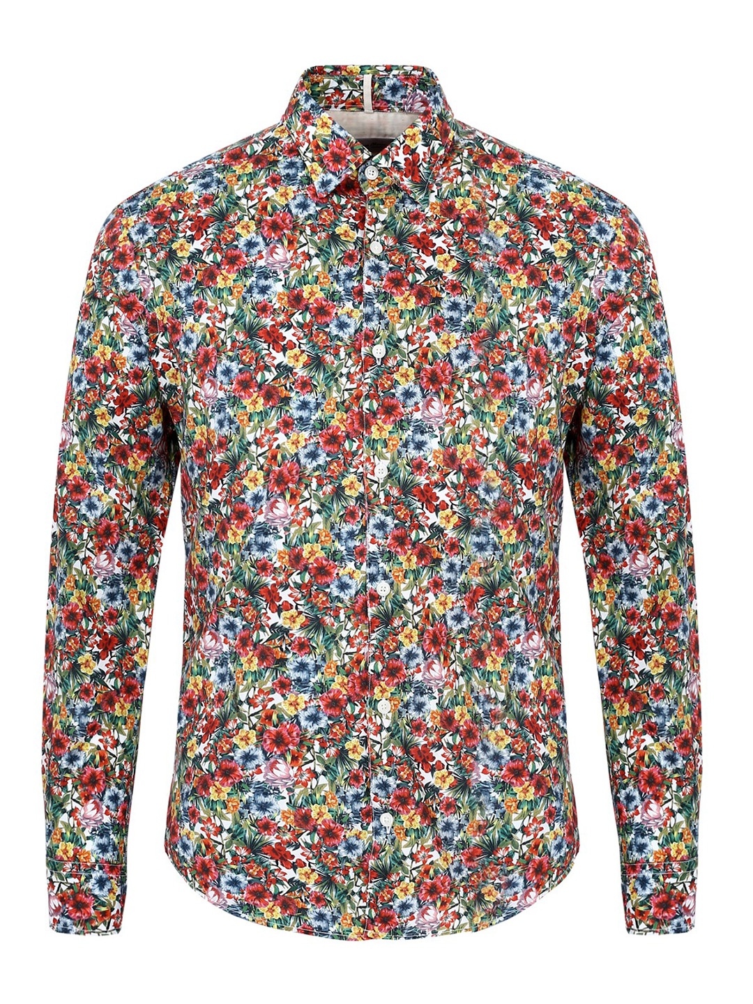 

SERGE BLANCO Men Red & Blue Floral Printed Casual Shirt