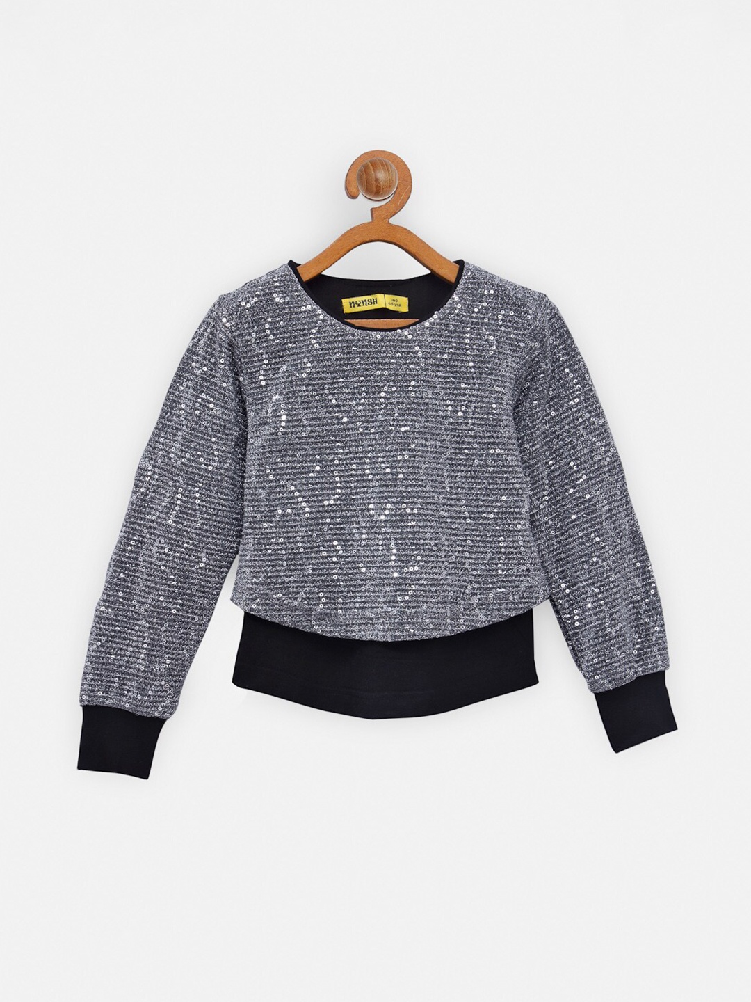 

NYNSH- PlusS Kids Grey Print Top