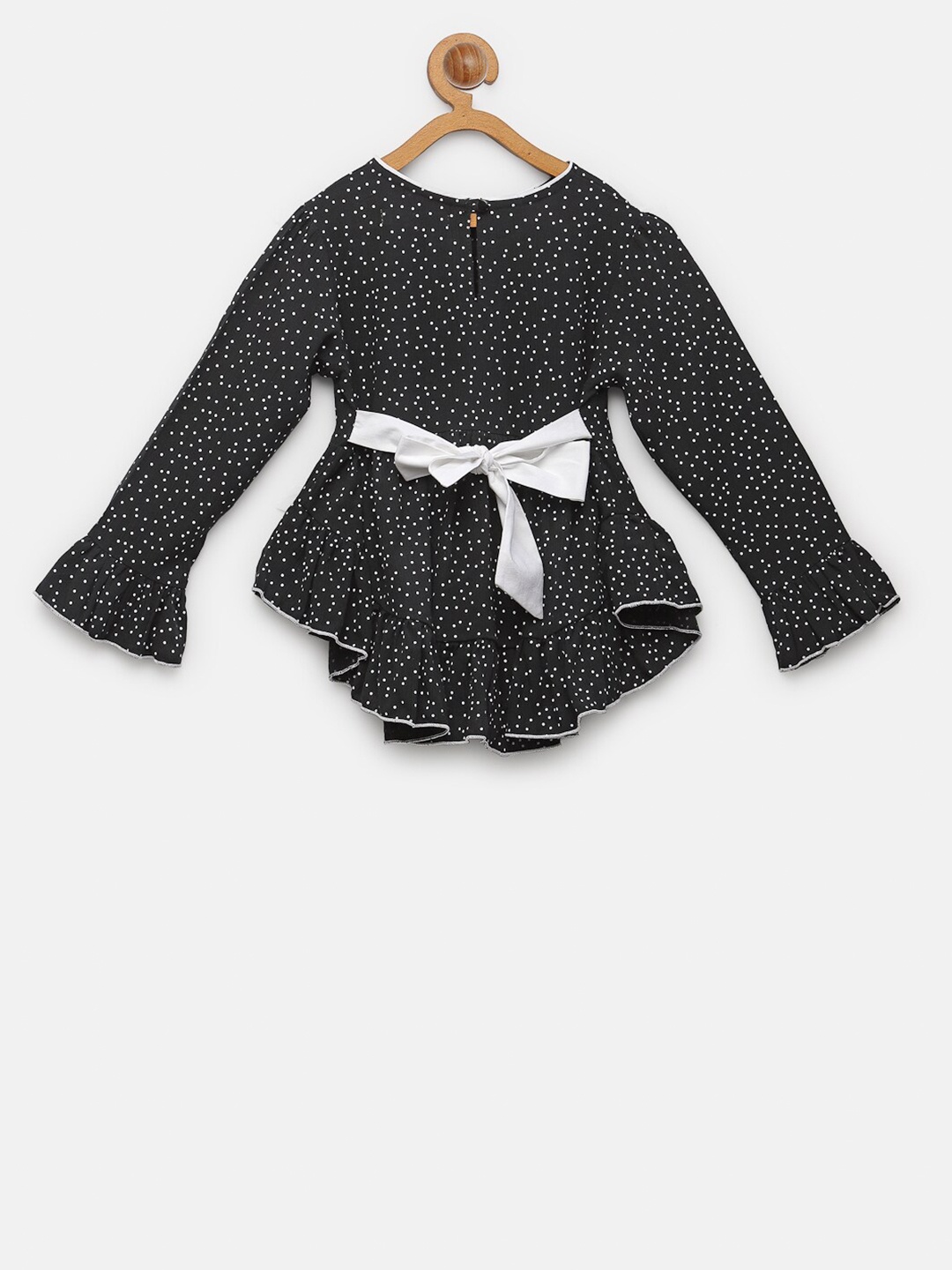 

NYNSH- PlusS Kids Girls Black & White Geometric Print Top